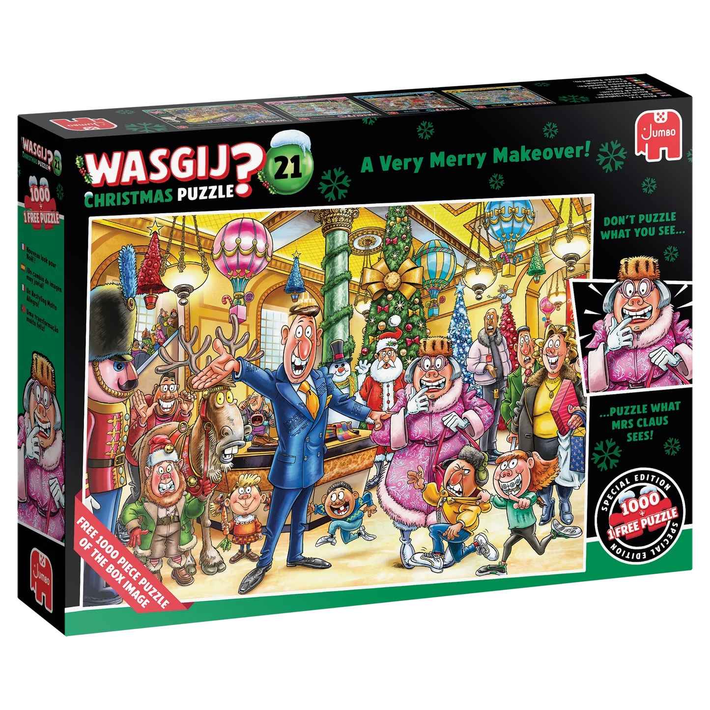 Wasgij Christmas 21– Eine fröhliche Verwandlung (2x 1000 Teile)