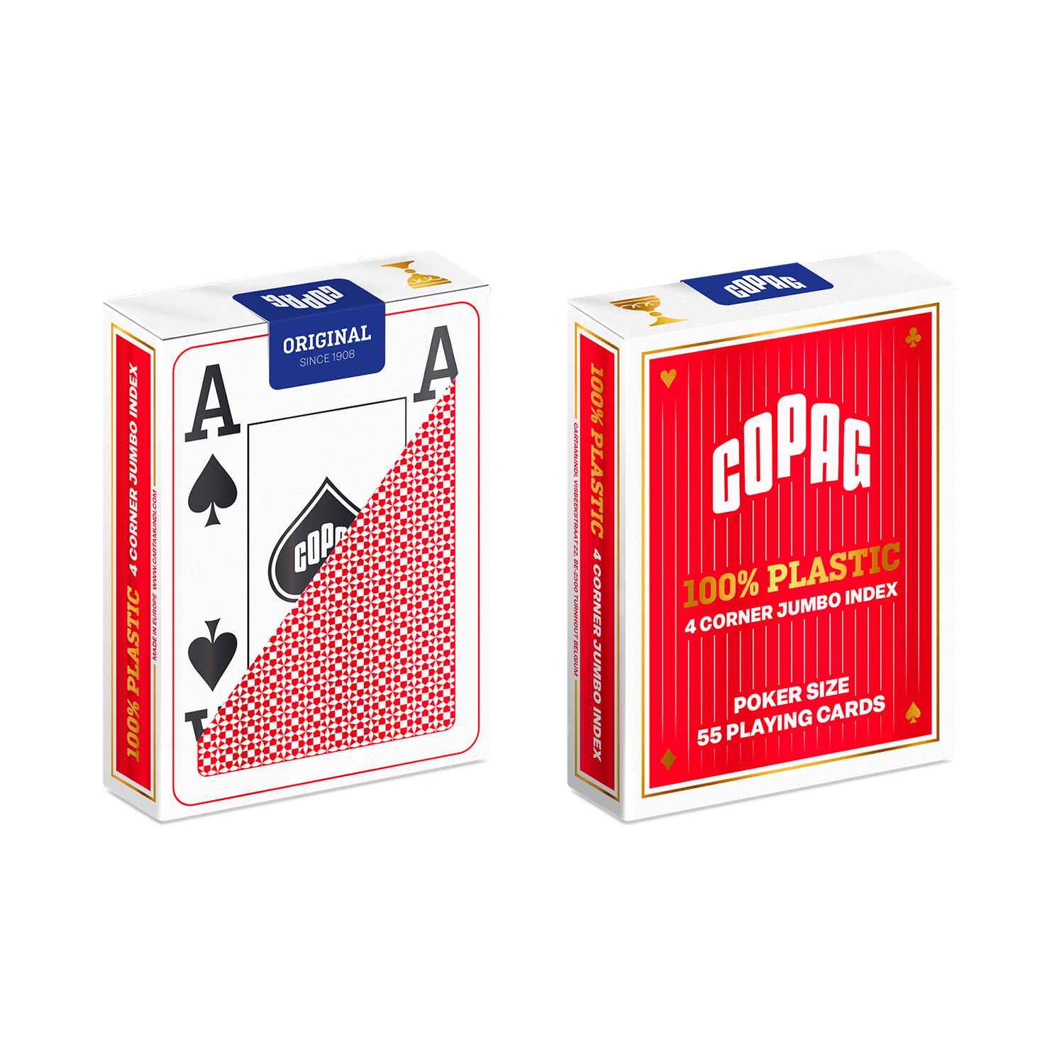 COPAG 100% Plastic - Jumbo Face - 4 index - Red