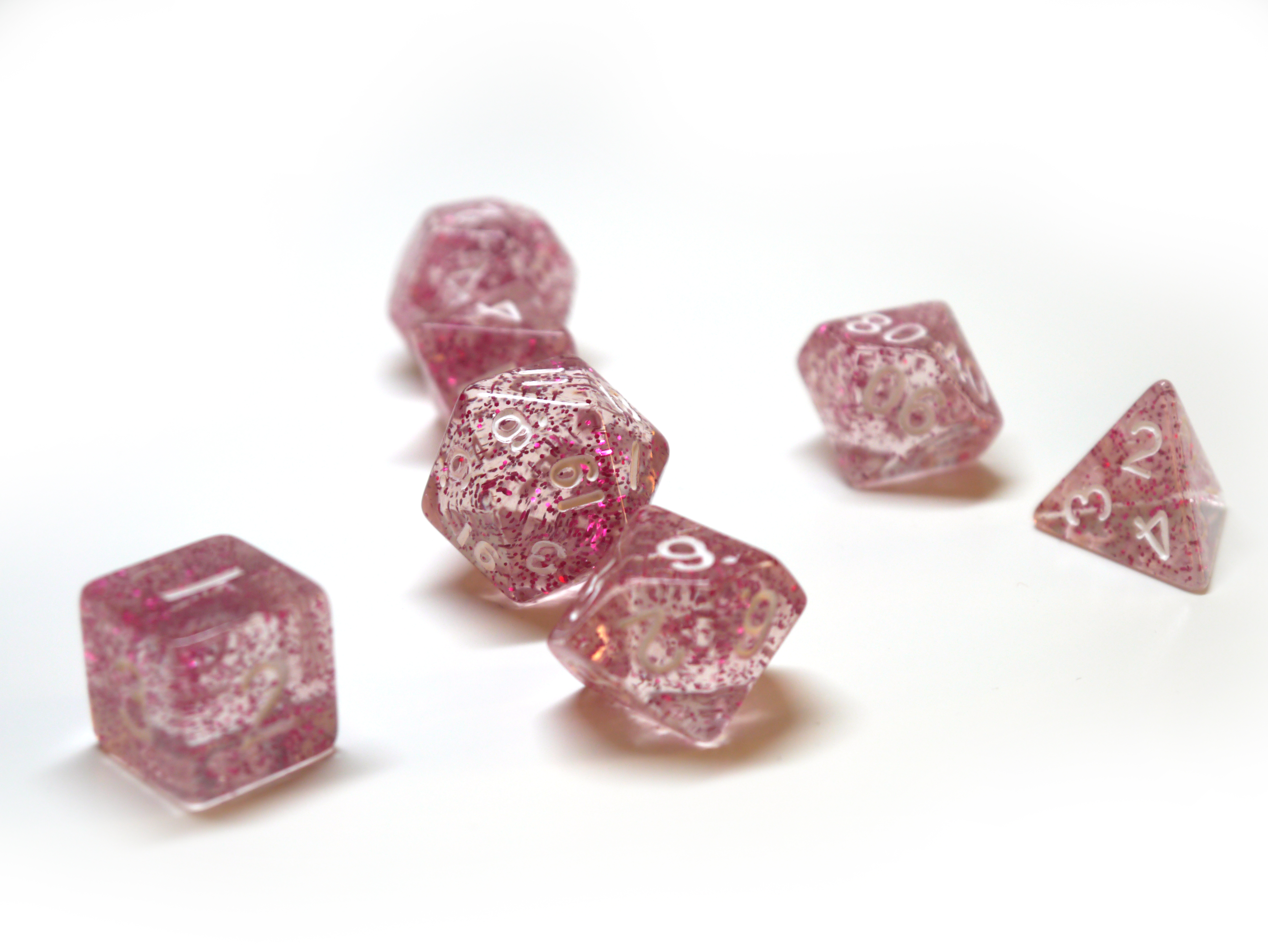Würfelset Confetti: Pink (7)