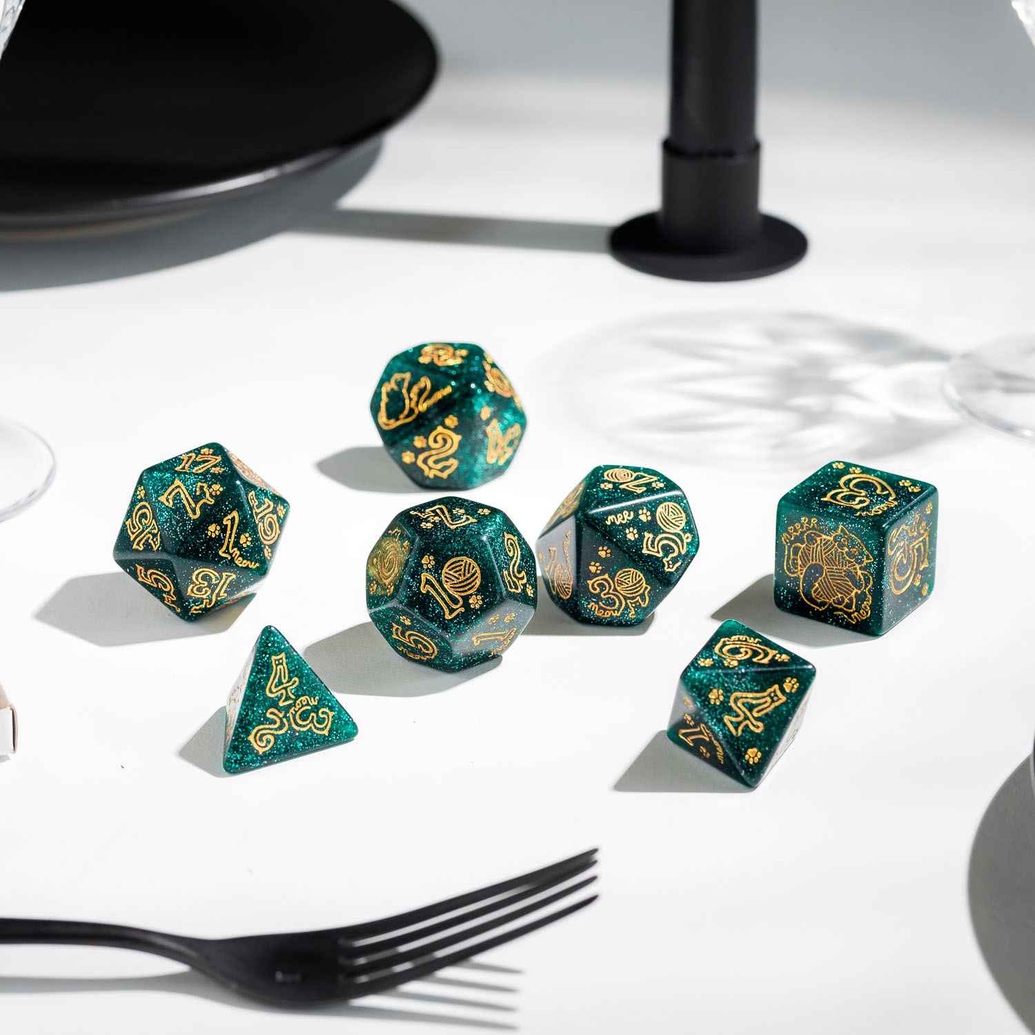 Jumbo Cats Dice Set: Merlin
