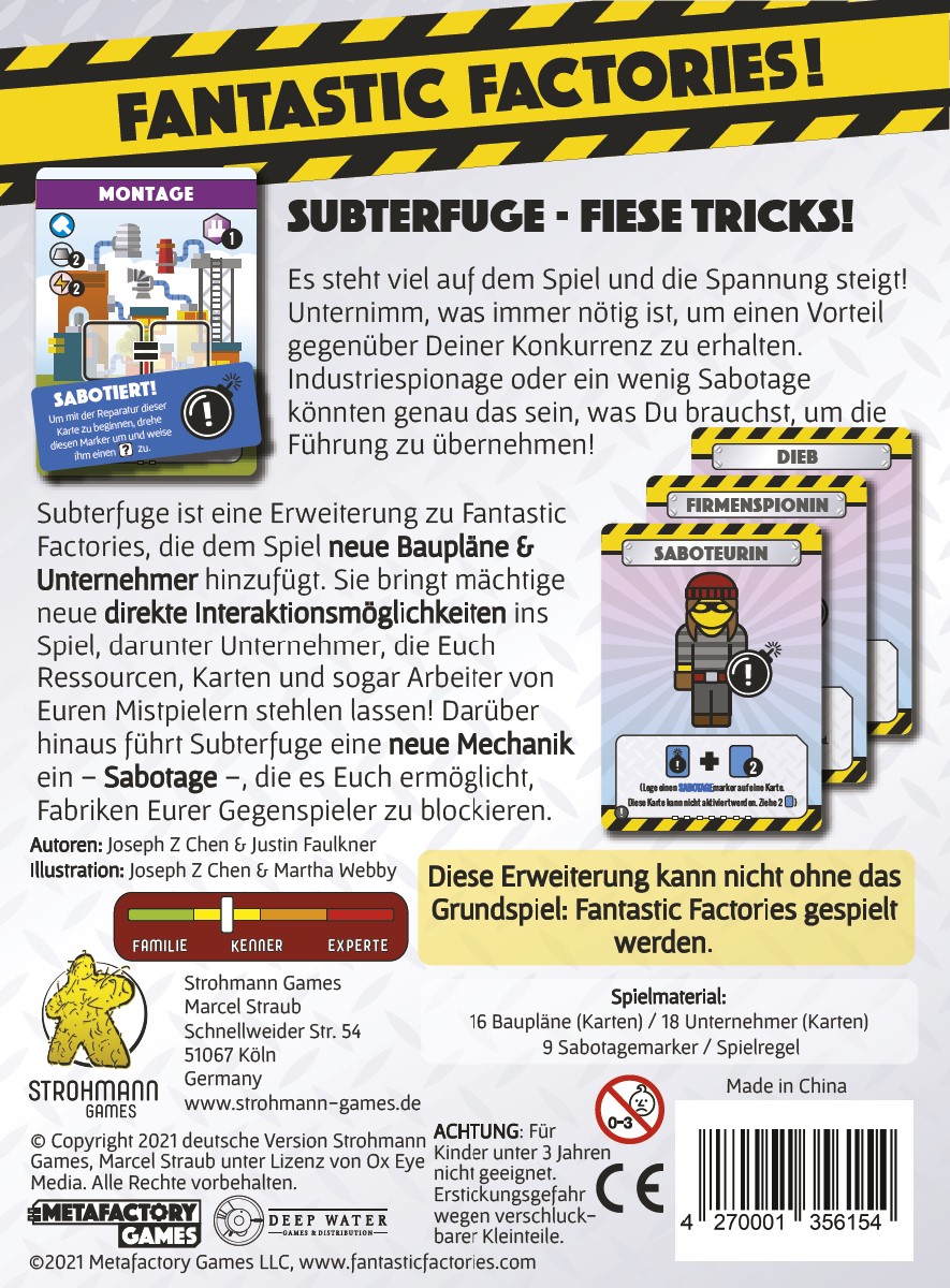 Fantastic Factories: Subterfuge [Erweiterung]