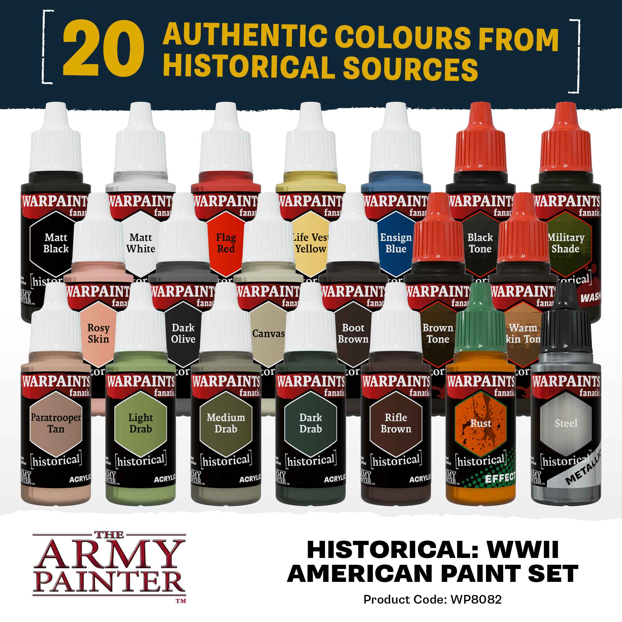Army Painter – Historical: WWII American Paint Set