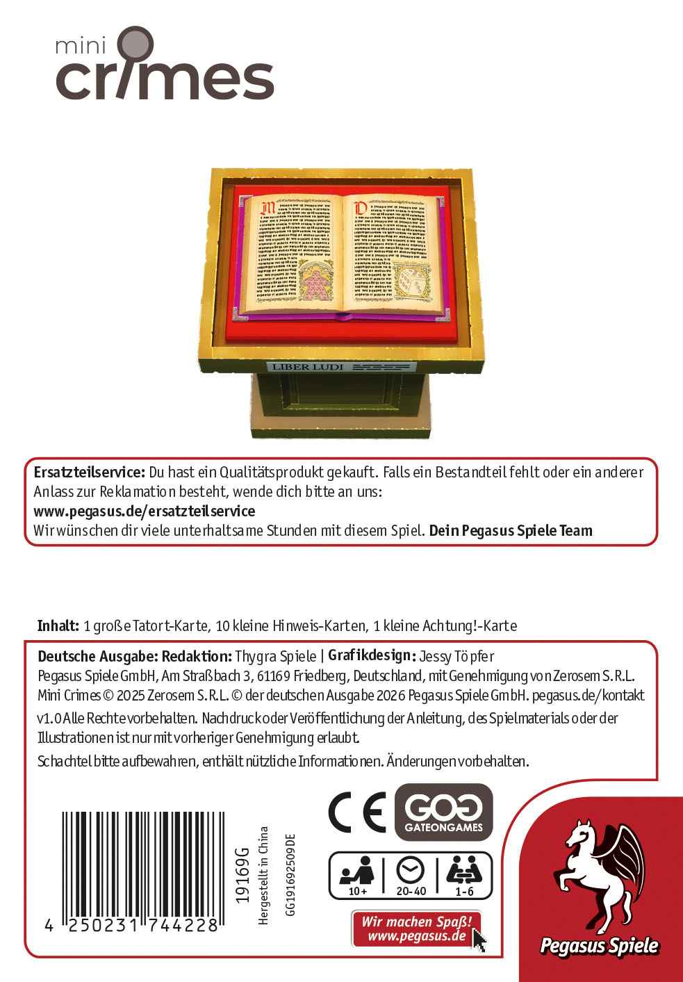 MiniCrimes – Ein wertvolles Buch