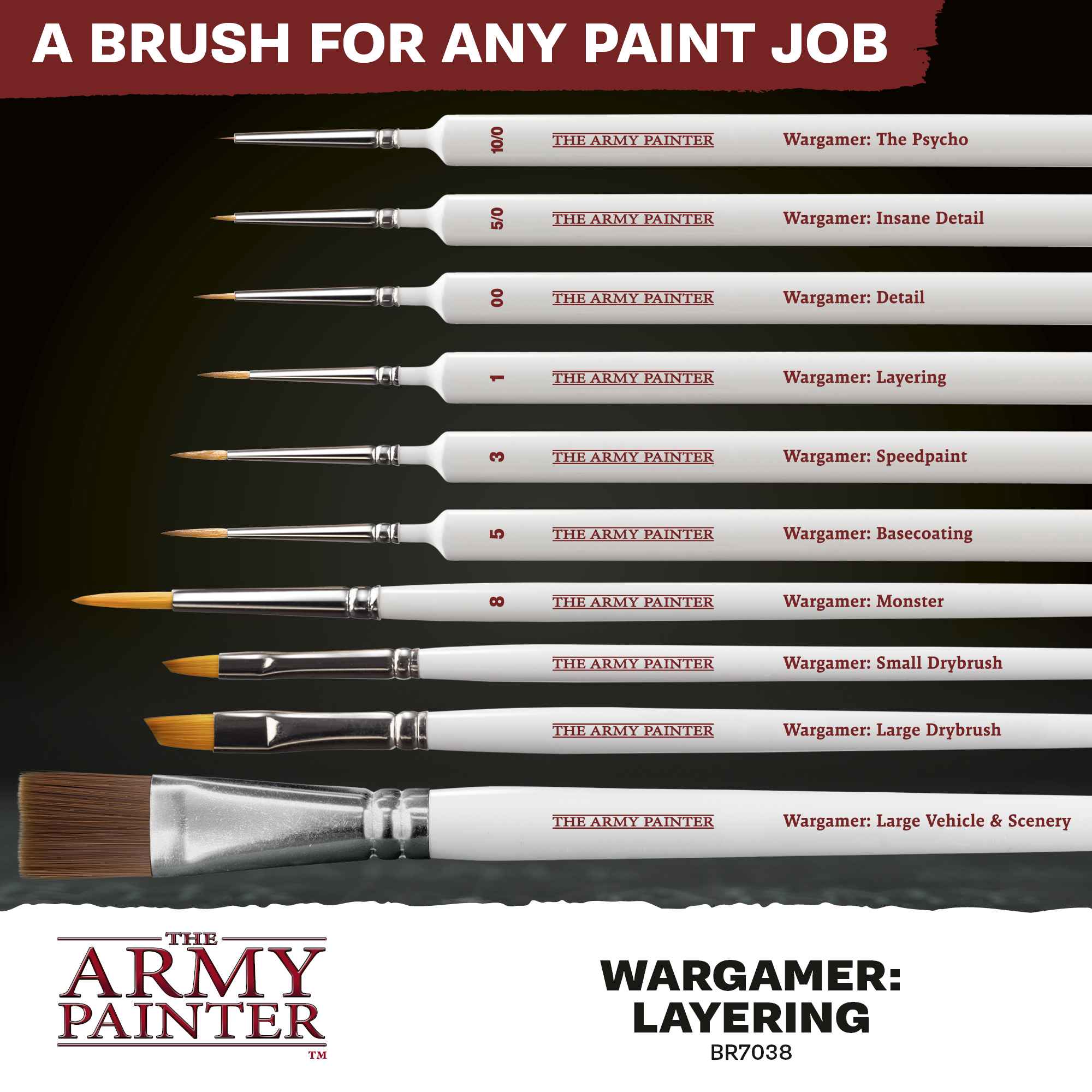 Wargamer Brush - Layering *new* (10)
