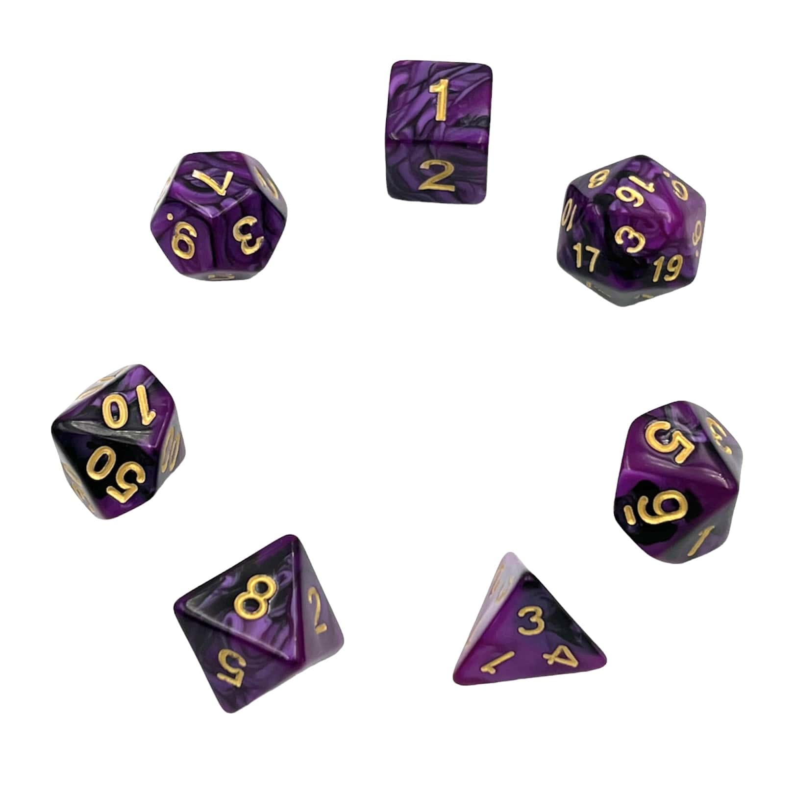 Würfelset Racing: Black/Purple (7)