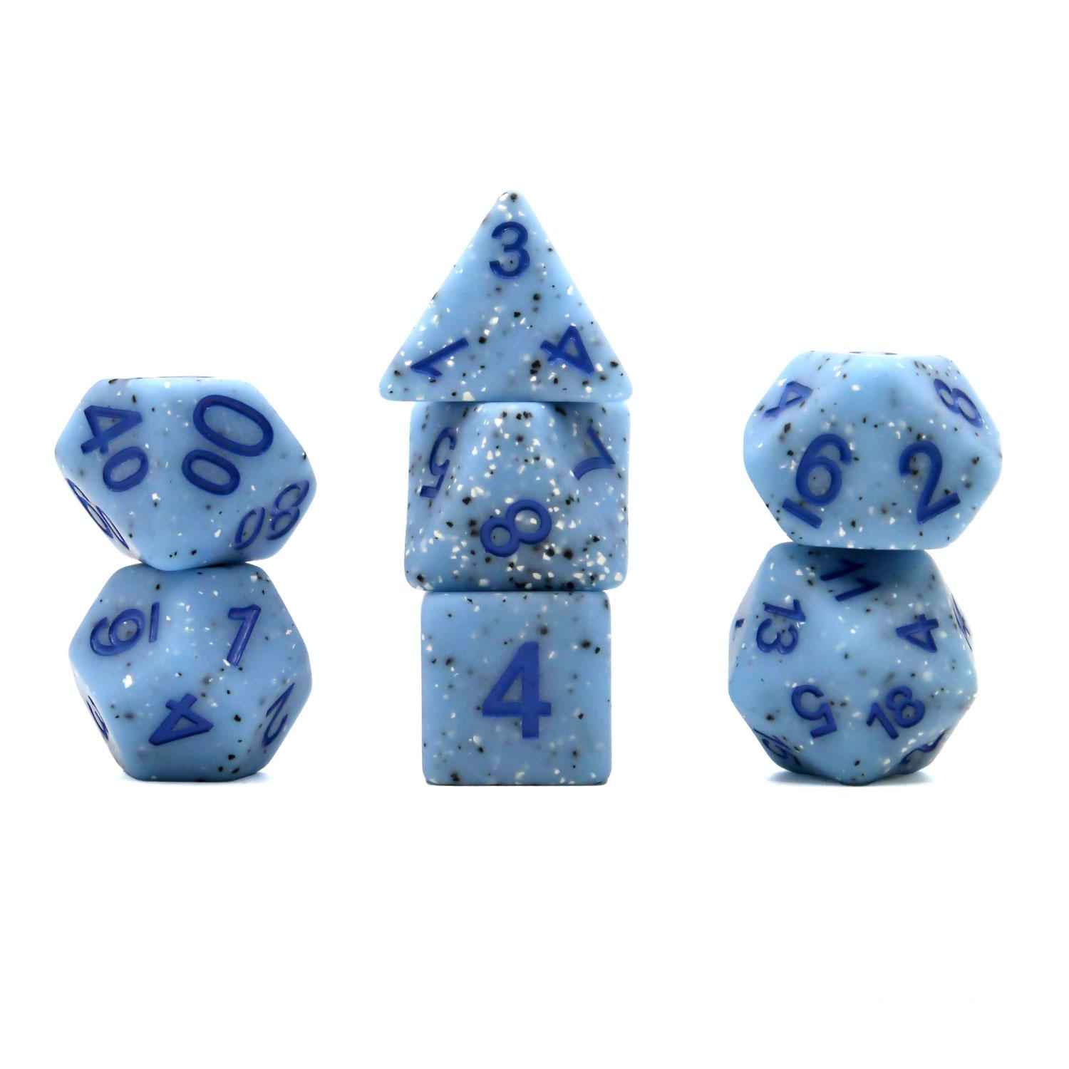 Würfelset Mehrfarbig: Granite Blue (7)
