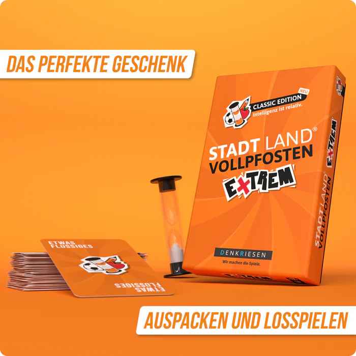 Stadt Land Vollpfosten Classic Edition – "Intelligenz ist relativ."  | Extrem