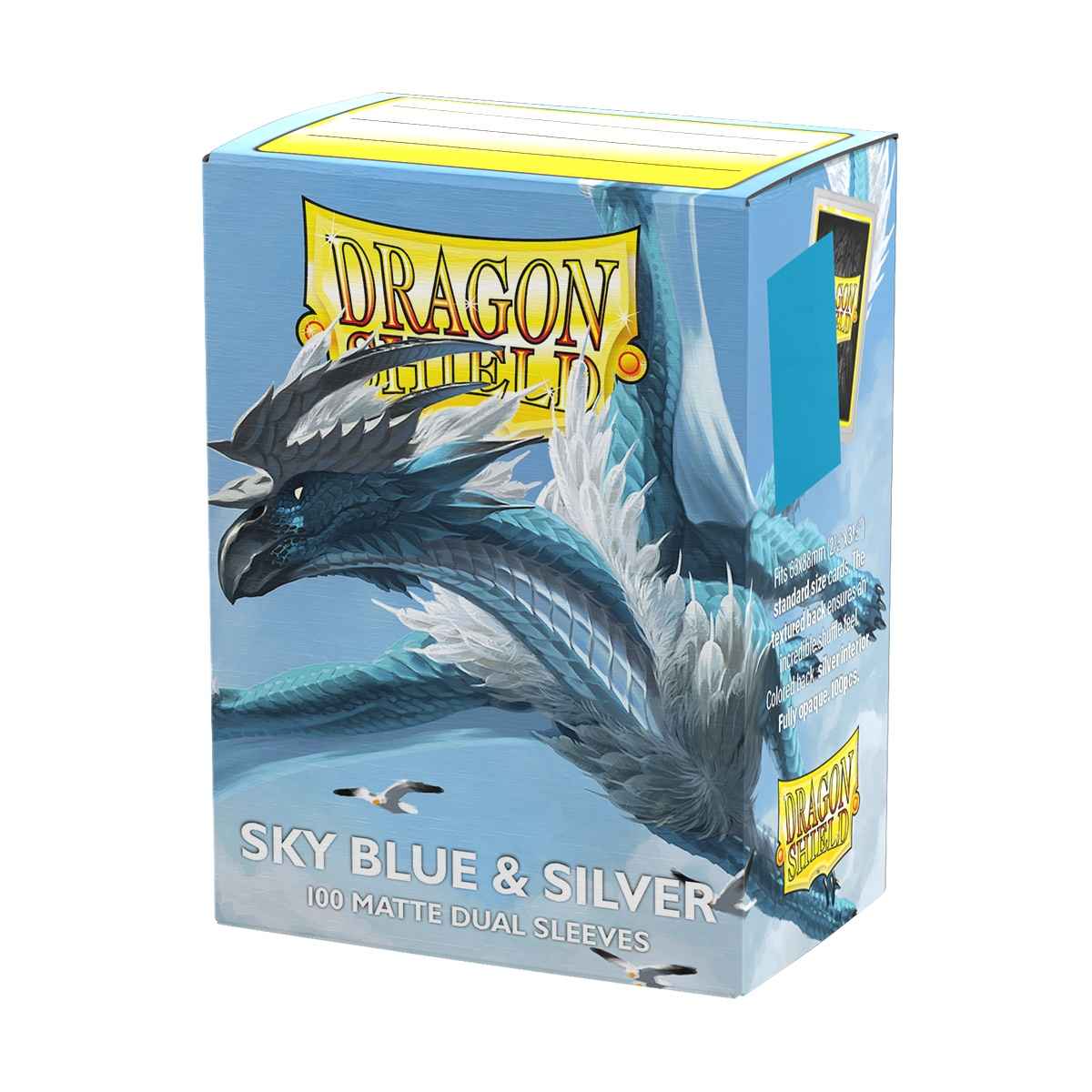 Dragon Shield: Matte – Dual Sky Blue & Silver(100)