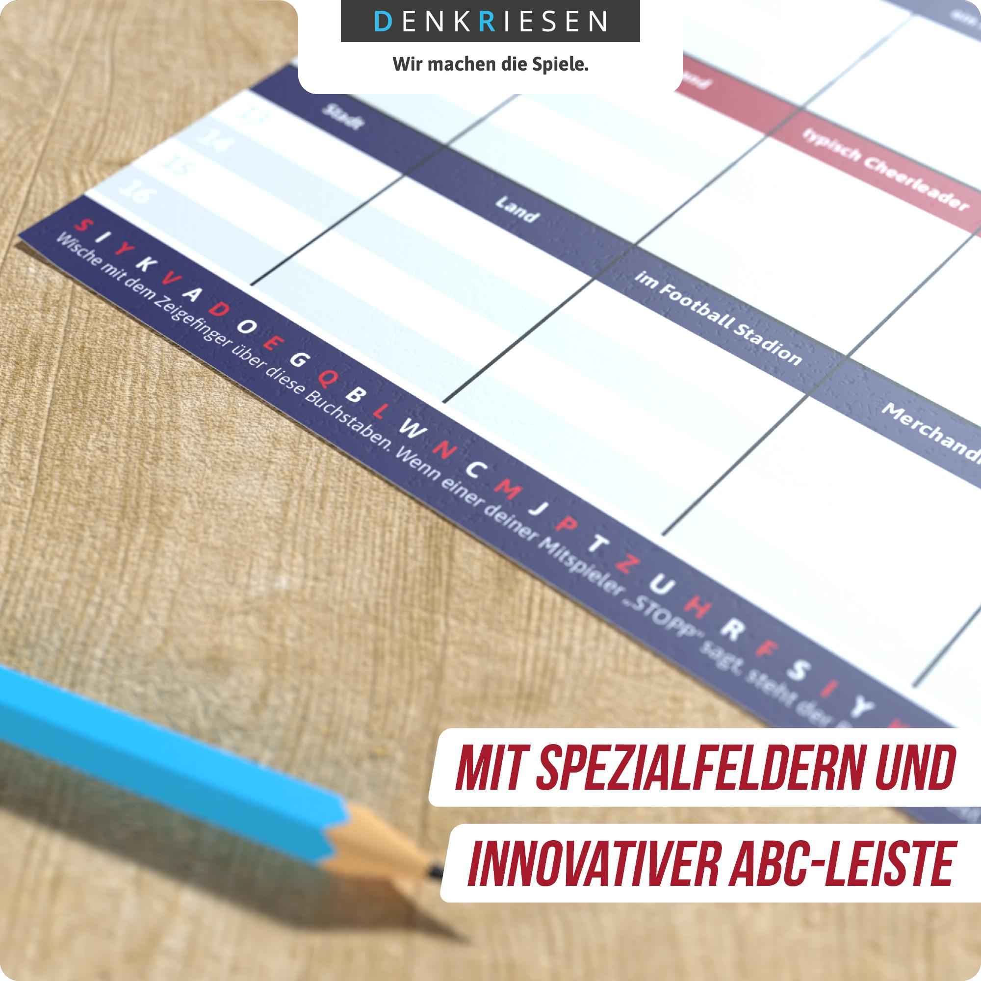 STADT LAND VOLLPFOSTEN – FOOTBALL EDITION - "Touchdown mit Köpfchen." - A4