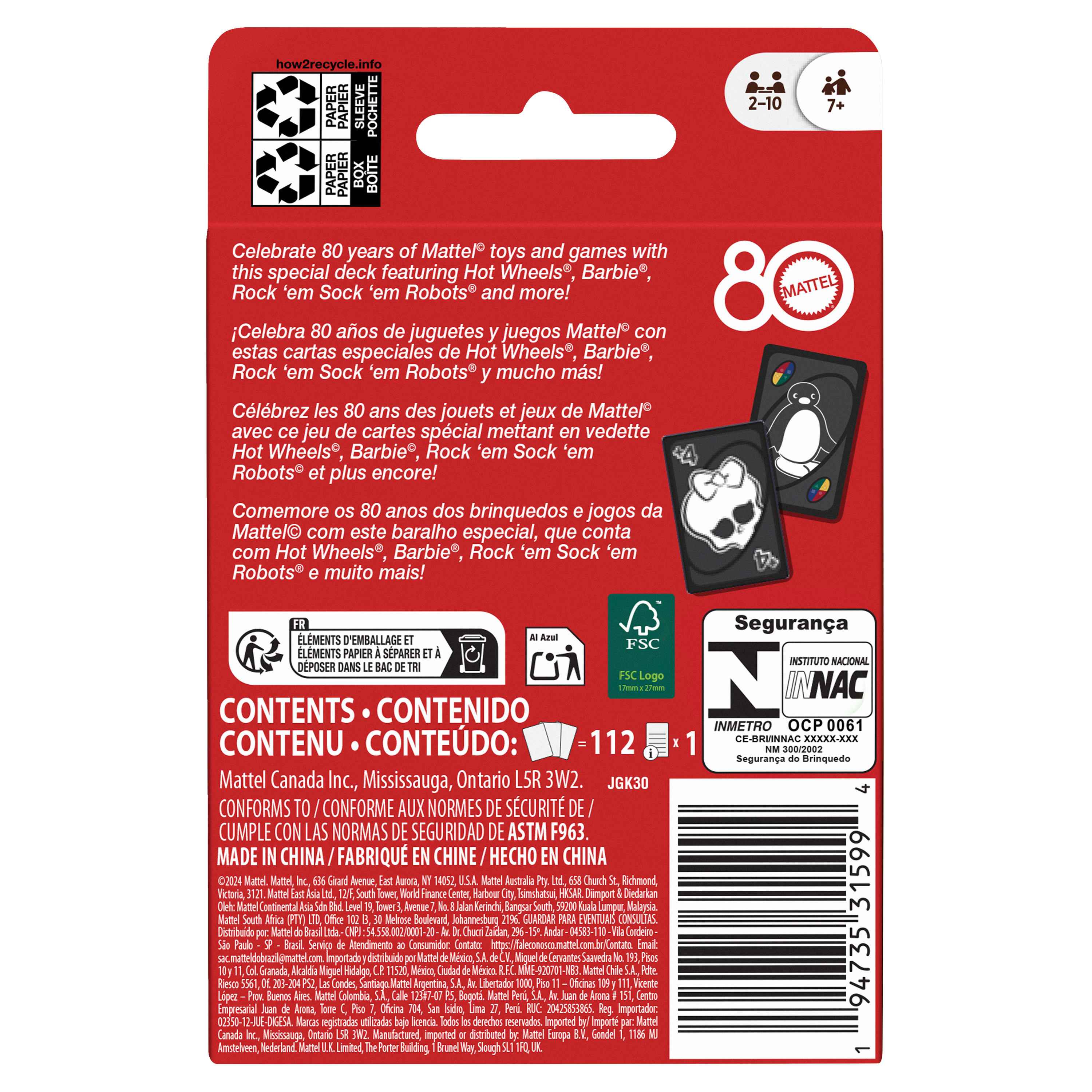 UNO - Ruby Red ( 80th Aniversary)