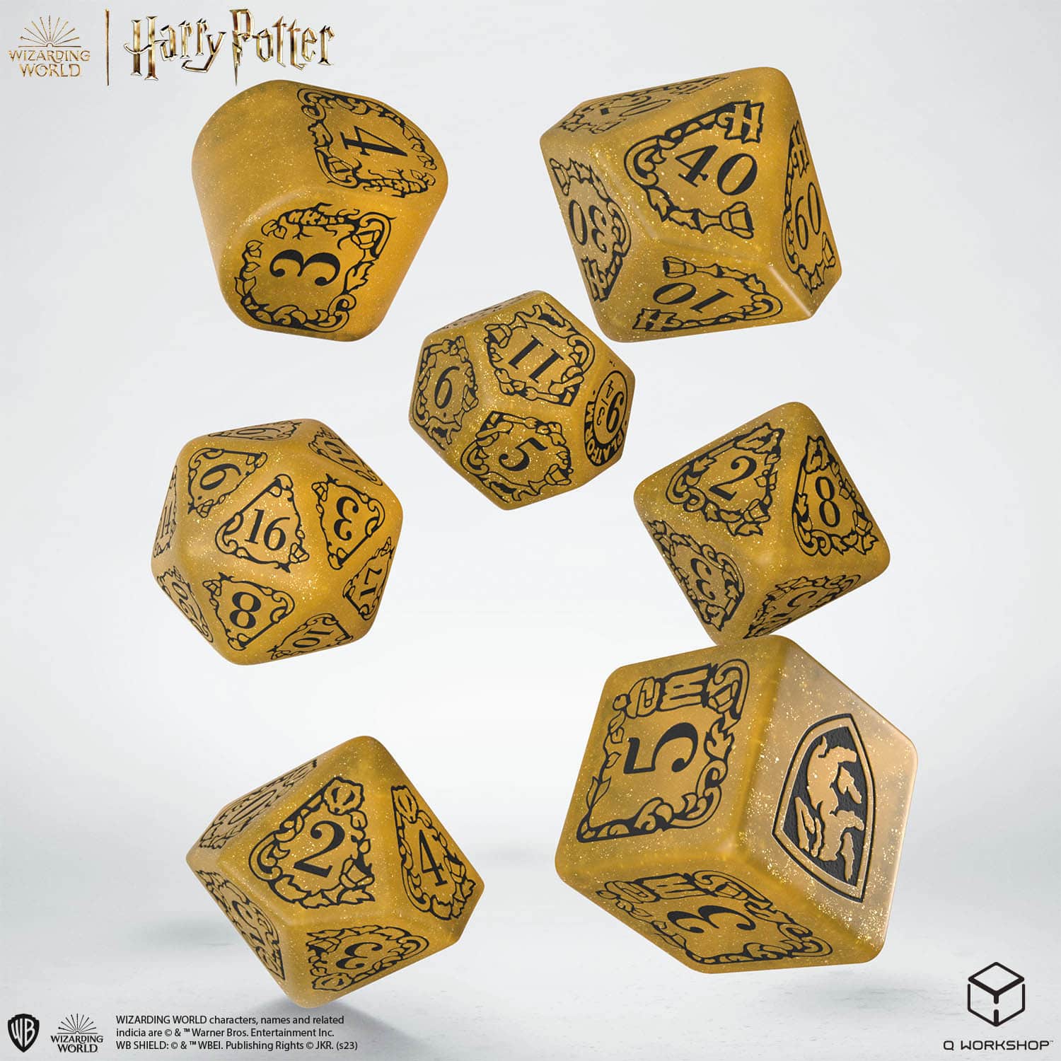 Harry Potter: Hufflepuff Modern Dice Set - Yellow (7)