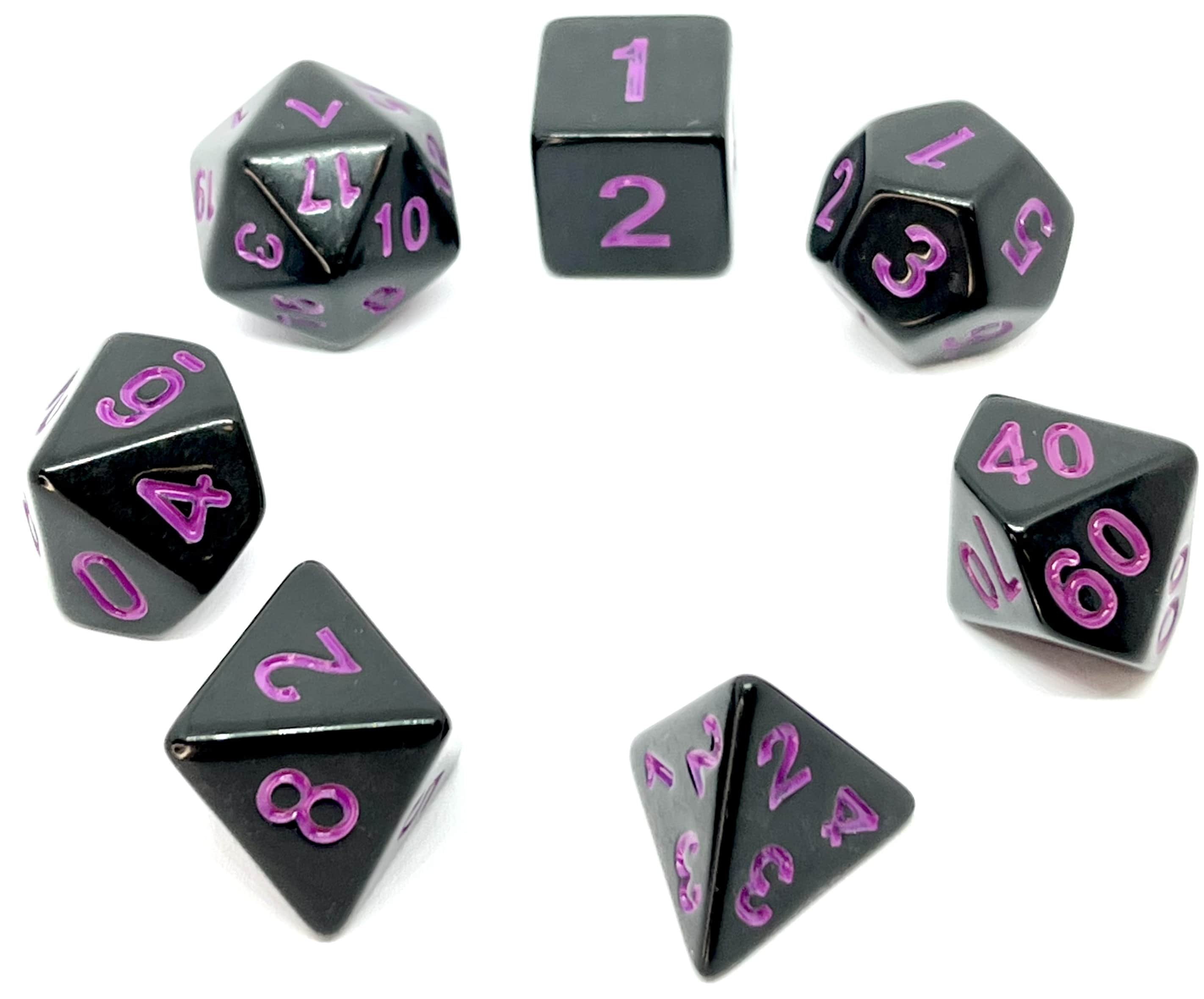 Würfelset Opaque: Black/Purple (7)