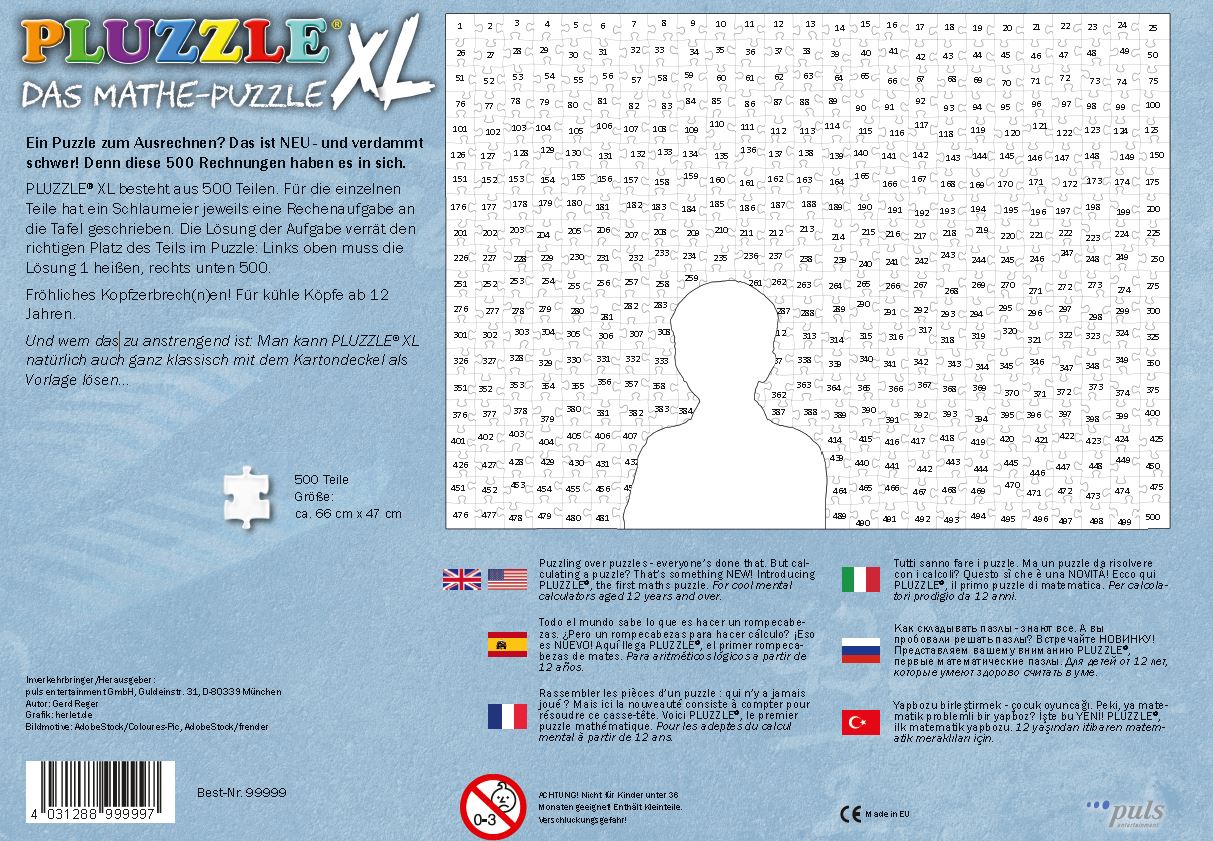 PLUZZLE XL – das Mathepuzzle (500 Teile)