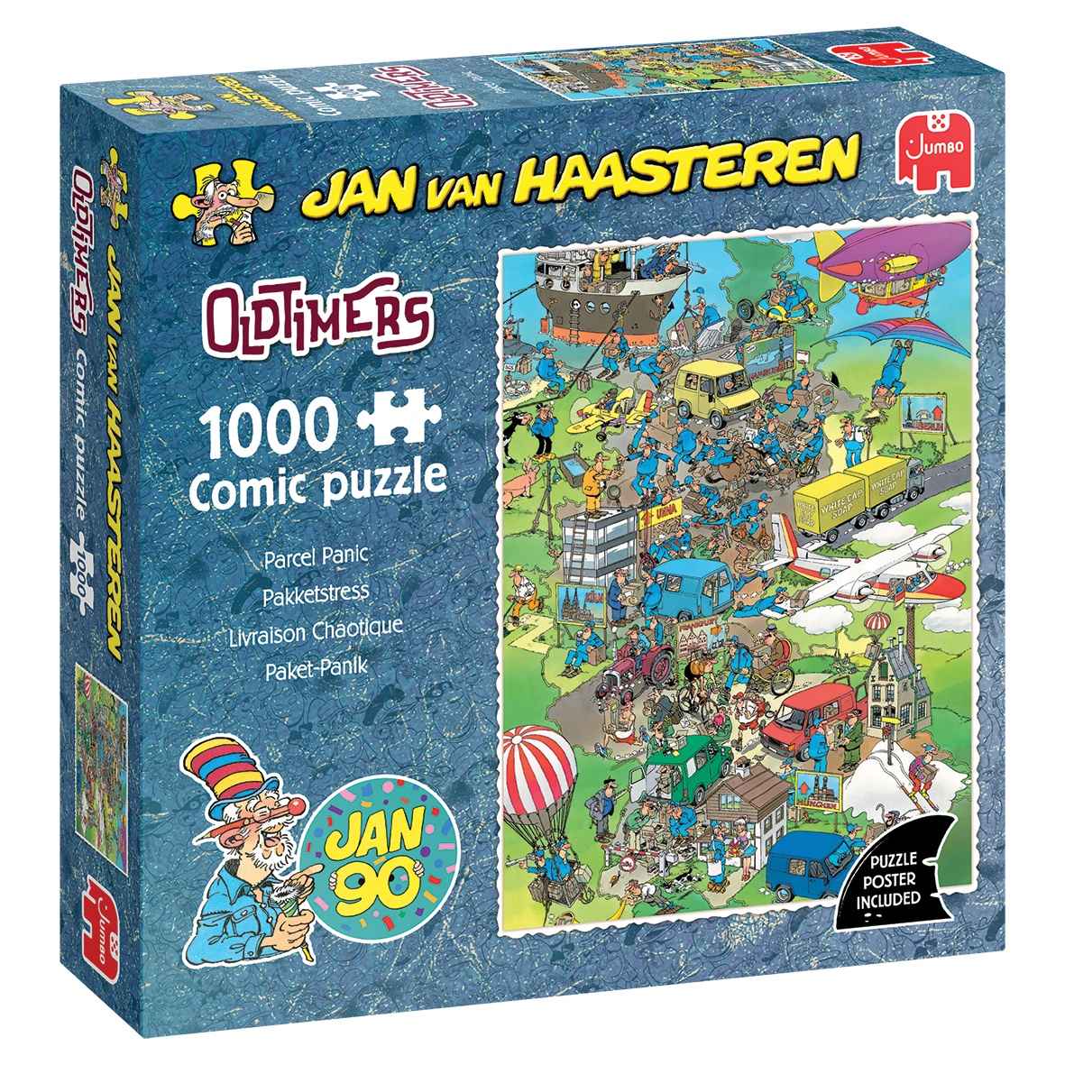 Puzzle:Oldtimer - Paket- Panik (Jan van Haasteren) (1000 Teile)