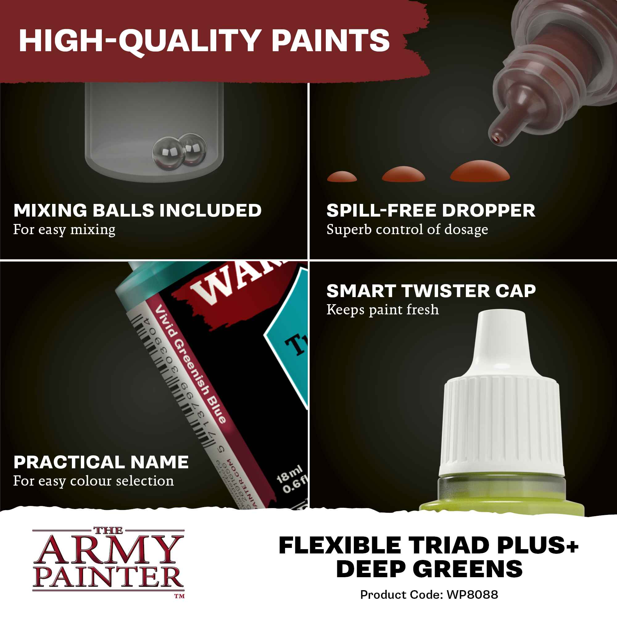 Army Painter – Deep Greens Flexible Triad Plus