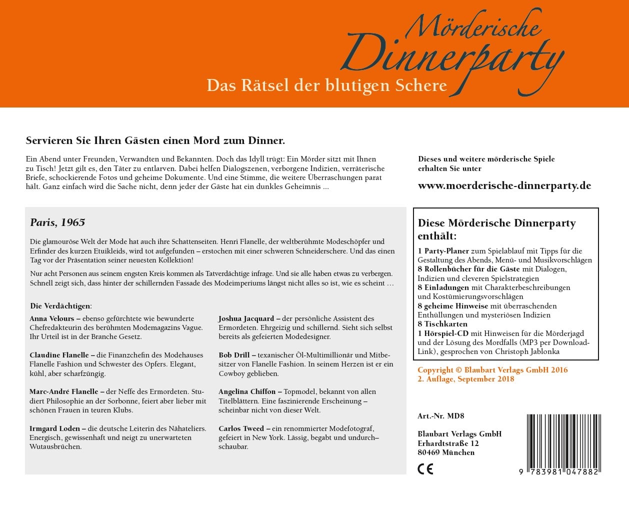 Mörderische Dinnerparty – Das Rätsel der blutigen Schere