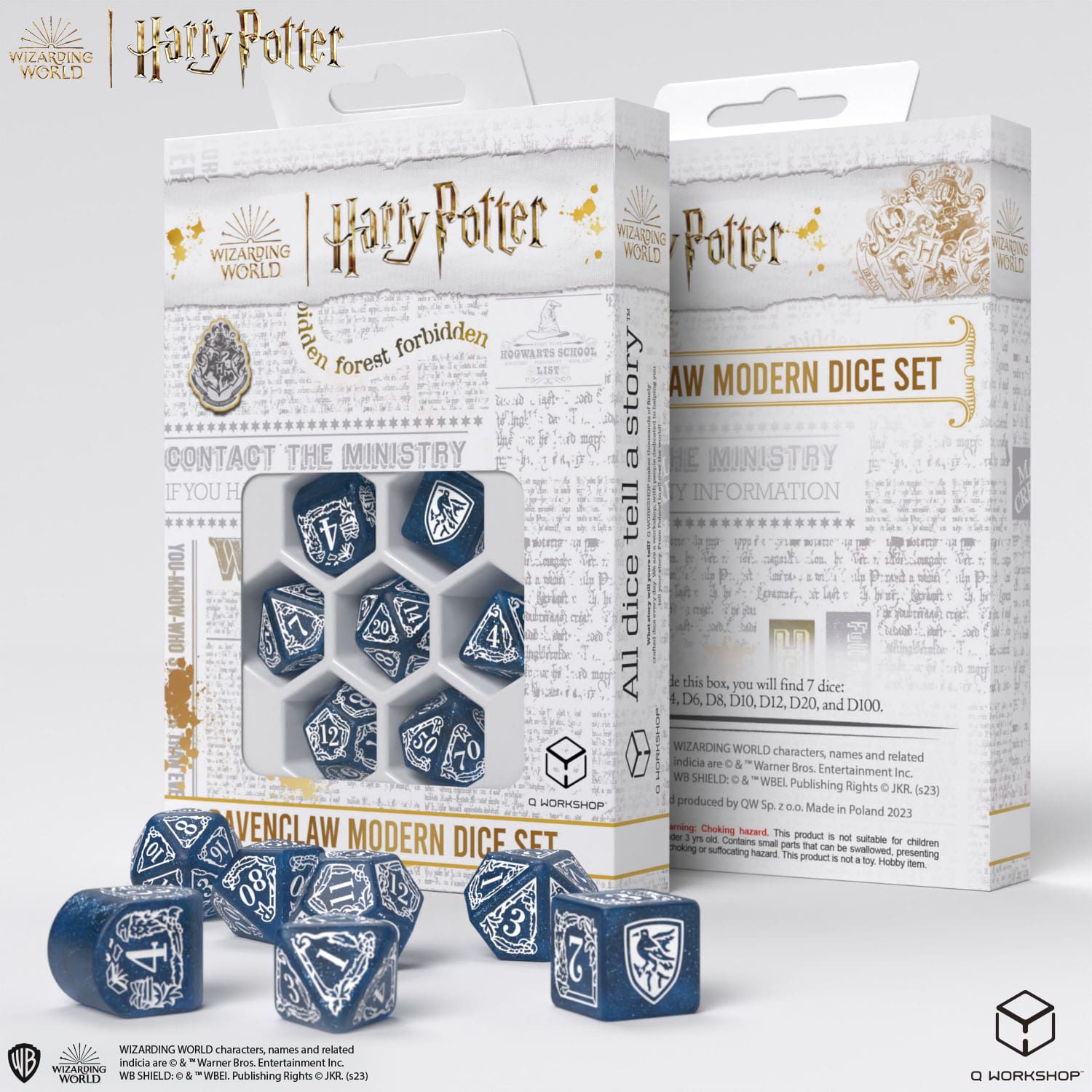 Harry Potter: Ravenclaw Modern Dice Set - Blue (7)