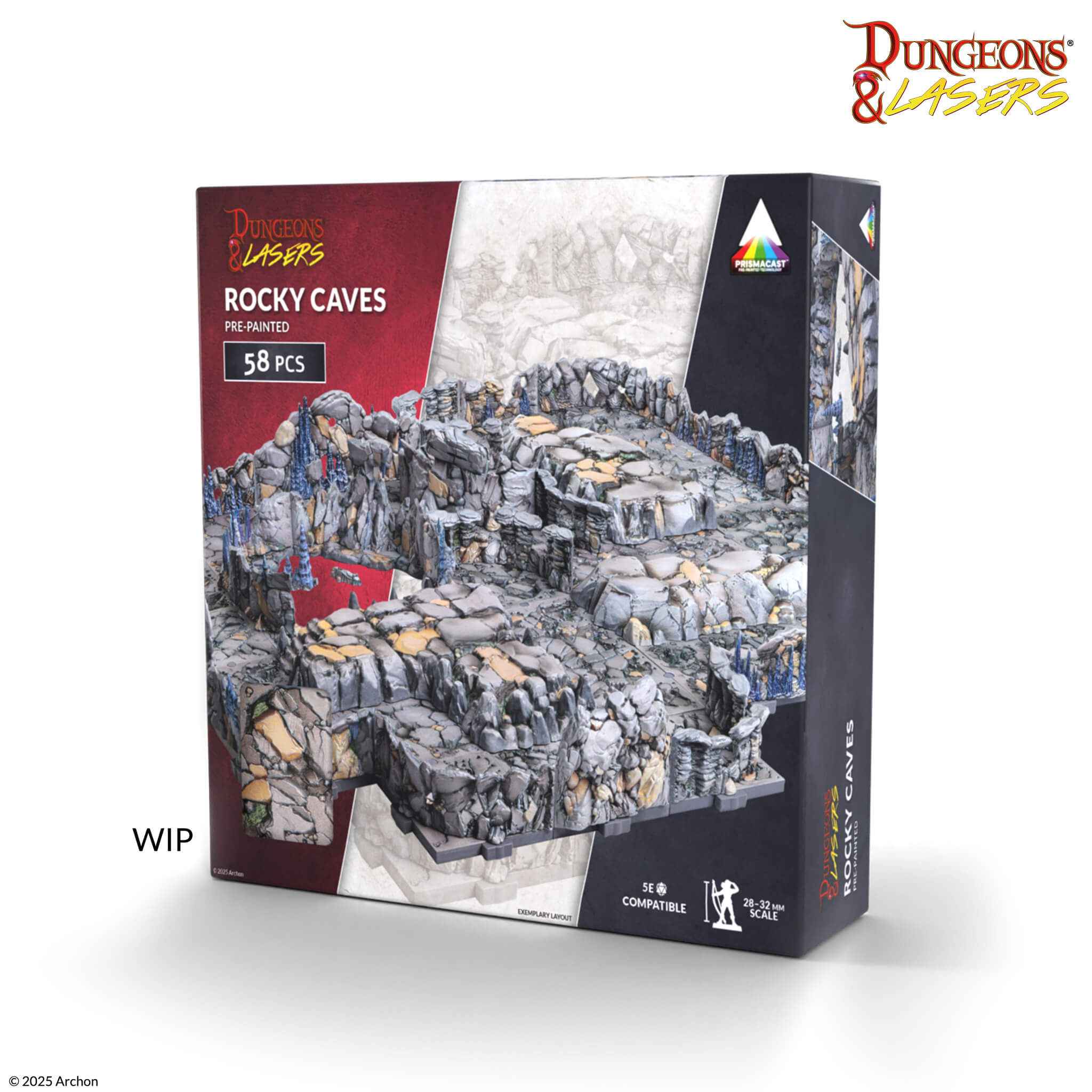 Dungeon&Lasers: Rocky Caves: Pre-Painted