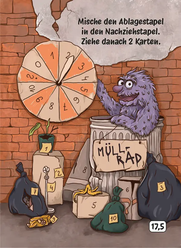 Karte 17,5 des Kartenspiels FERTIG ICH HABE