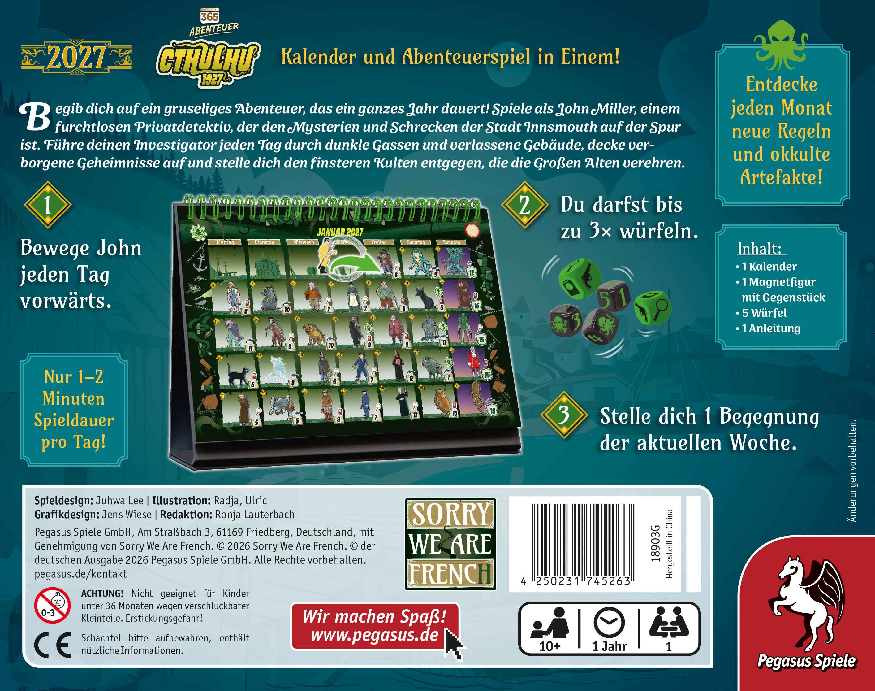 365 Abenteuer – Cthulhu 1927 [Kalender Edition 2027]