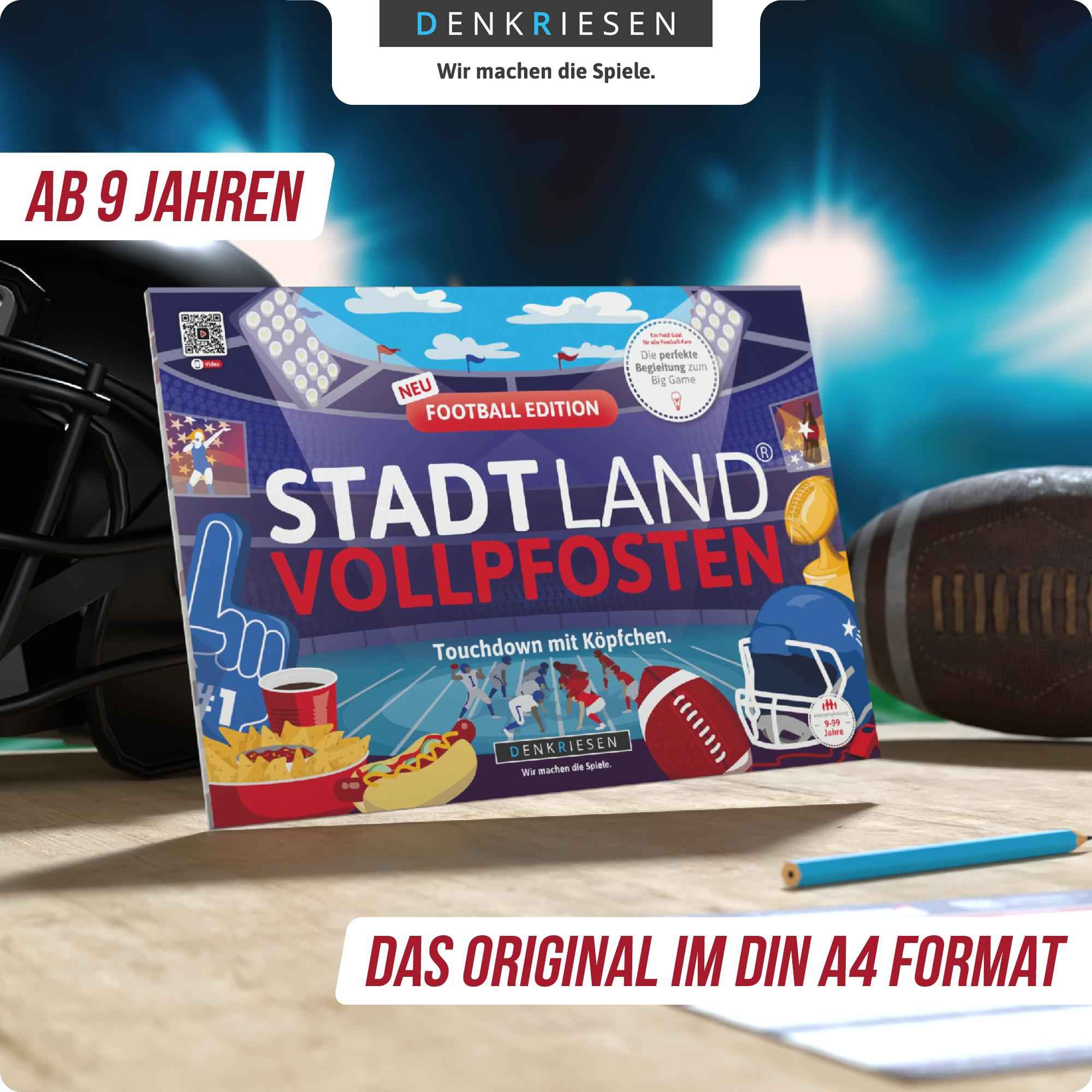 STADT LAND VOLLPFOSTEN – FOOTBALL EDITION - "Touchdown mit Köpfchen." - A4
