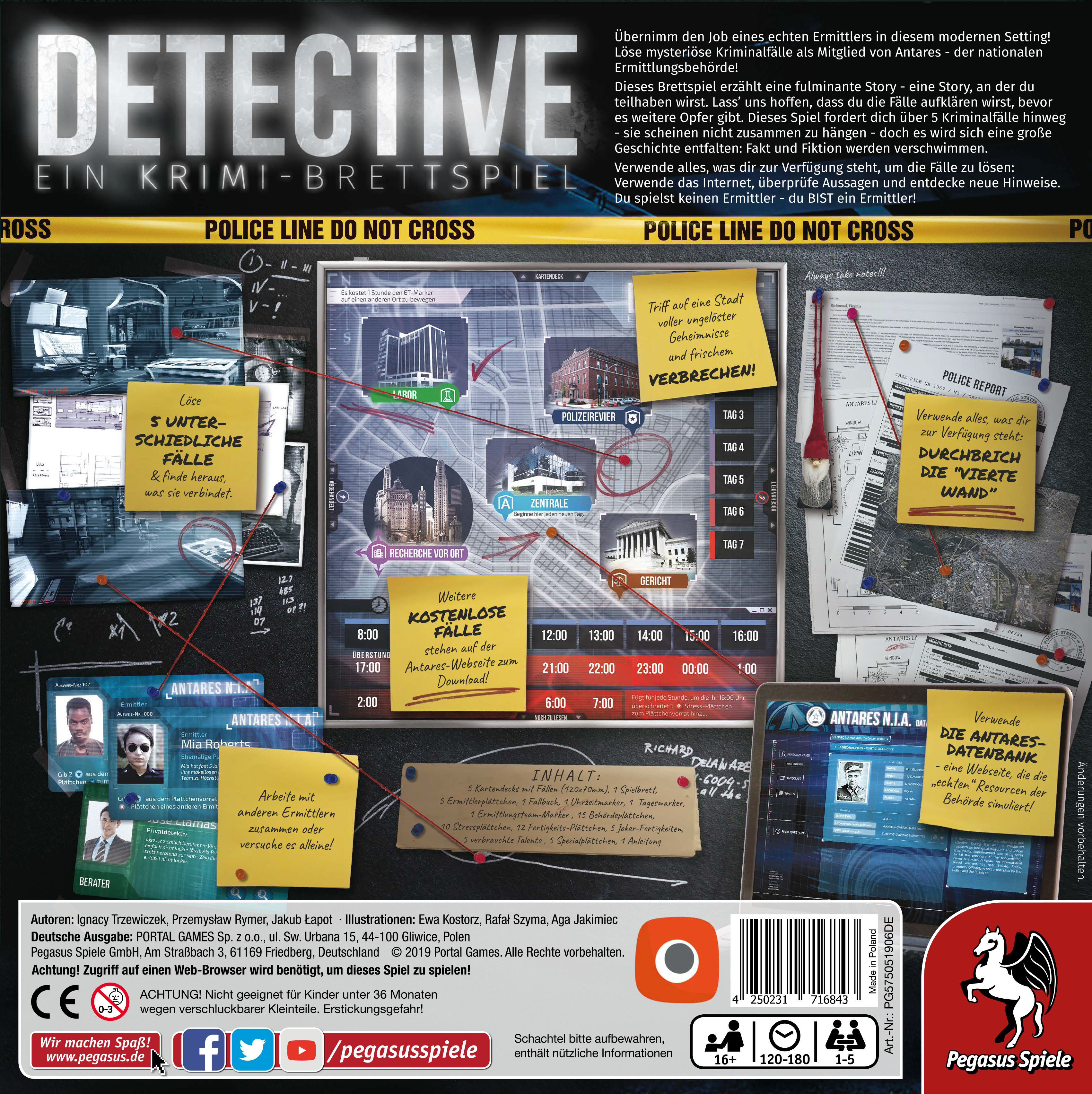 Detective – Ein Krimi-Brettspiel (Portal Games) *Nominiert Kennerspiel des Jahres 2019*