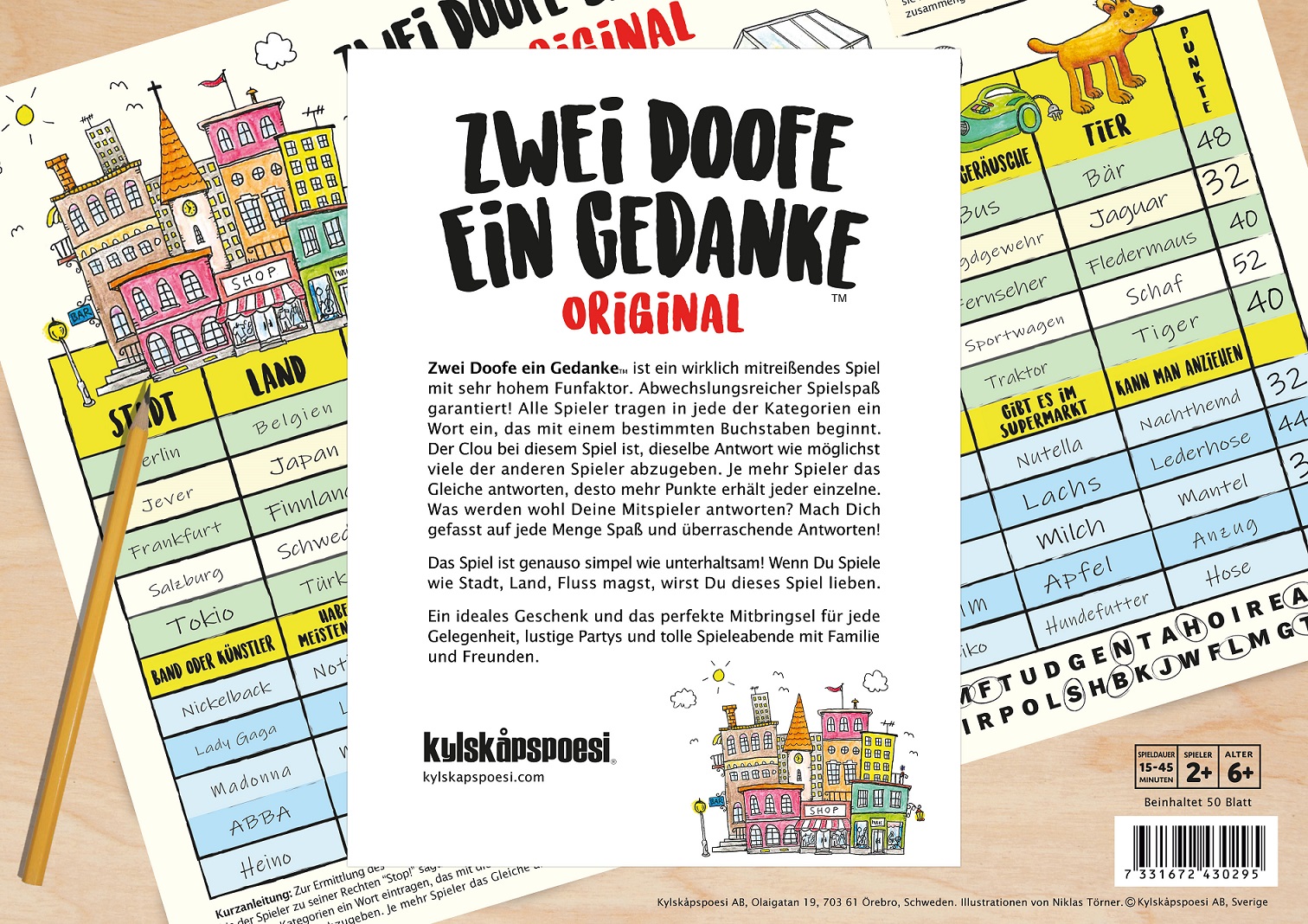 Spielblock – Zwei Doofe ein Gedanke Original