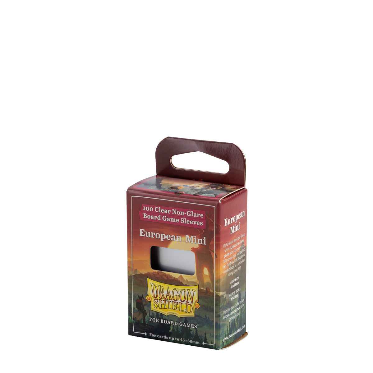 Dragon Shield: Board Game Sleeves Clear/NonGlare – European Mini (100)