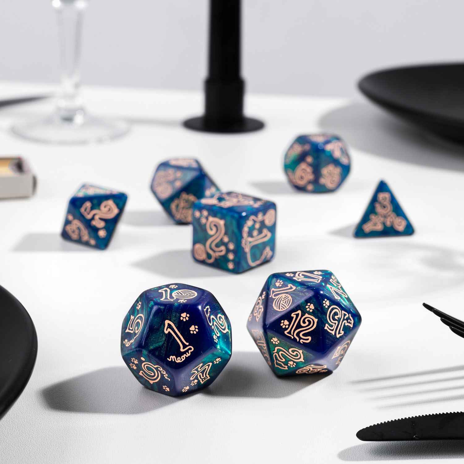 Jumbo Cats Dice Set: Whiskers