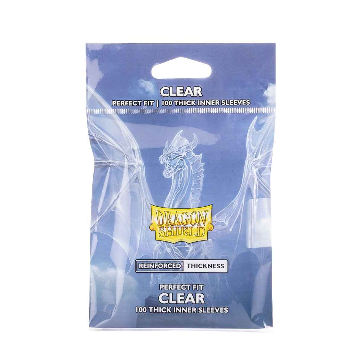 Dragon Shield: Perfect Fit Inner Sleeves – Thick Inner (100)– Clear – Standard Size