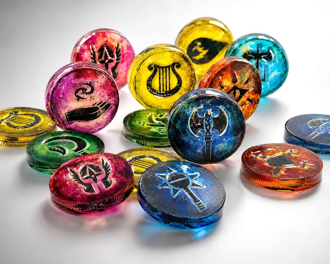 Acrylic Character Class Token Set : Dungeons & Dragons