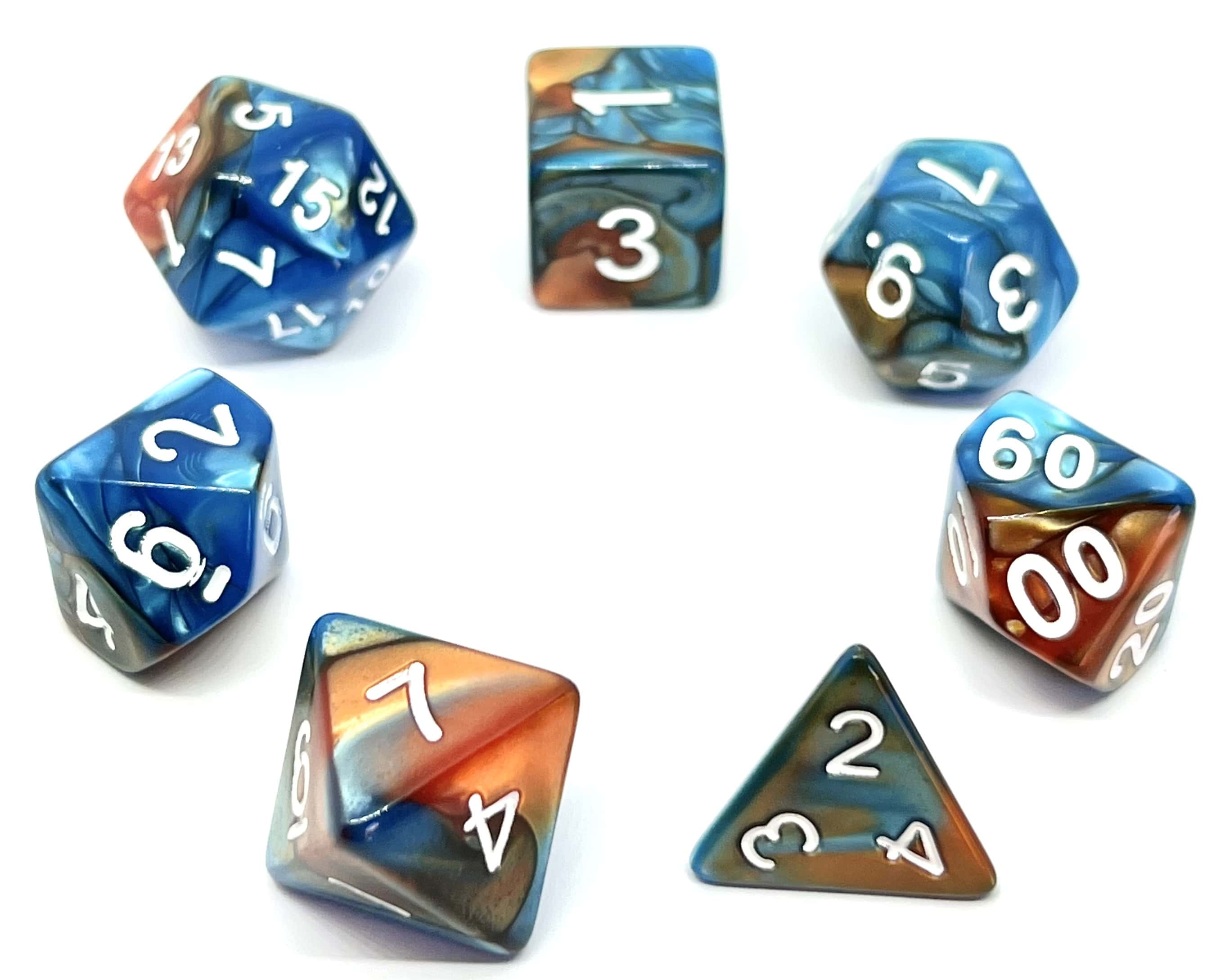 Würfelset Rusty: Blue (7)