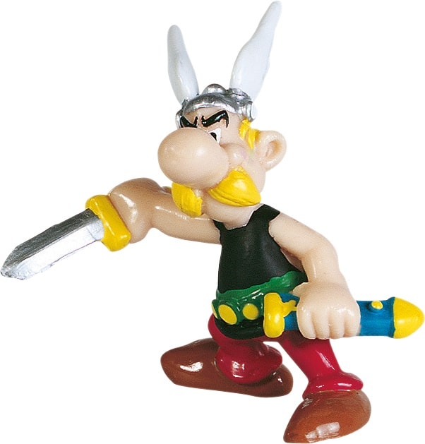 Figur Asterix kampfbereit