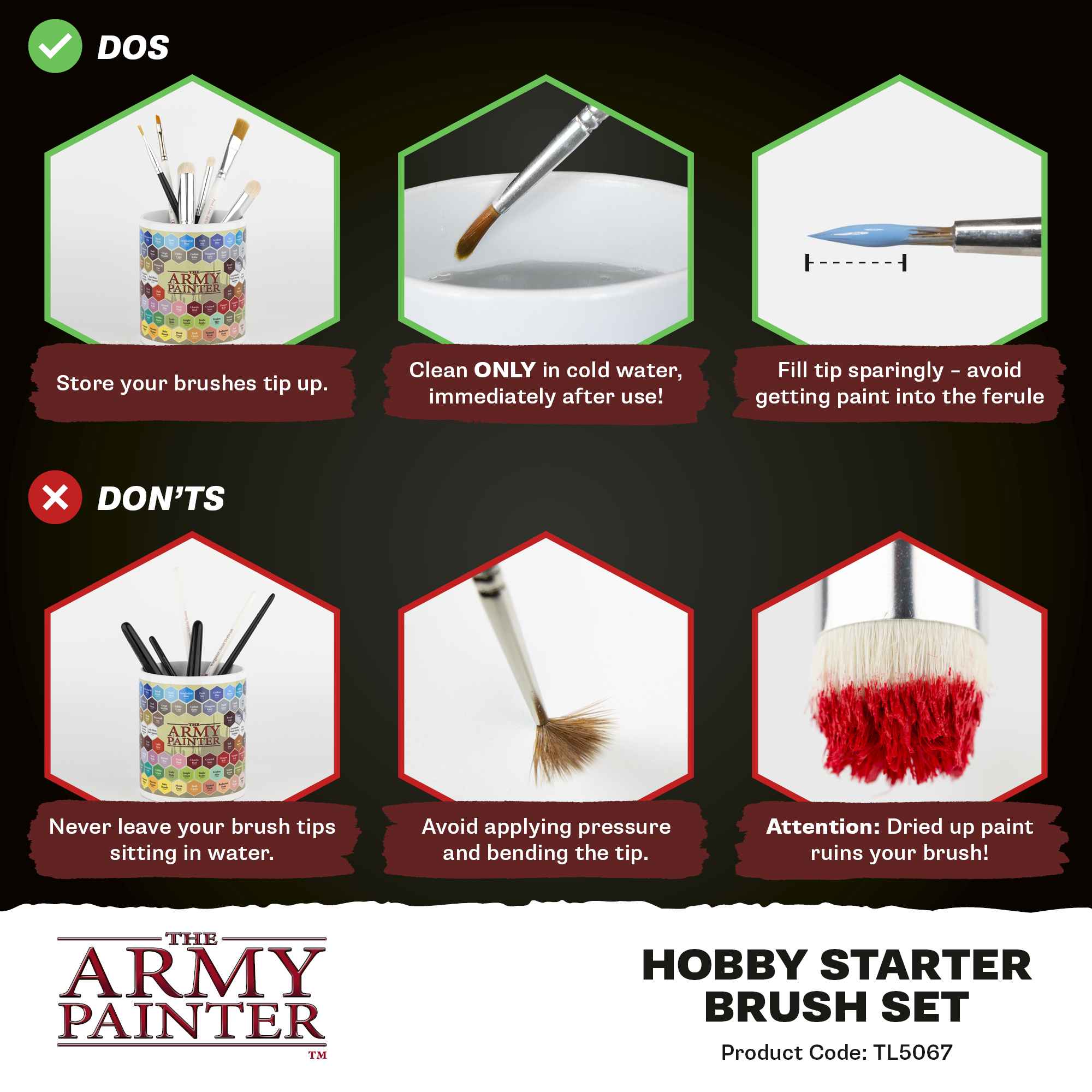 Army Painter Hobby Starter Brush Set *new*