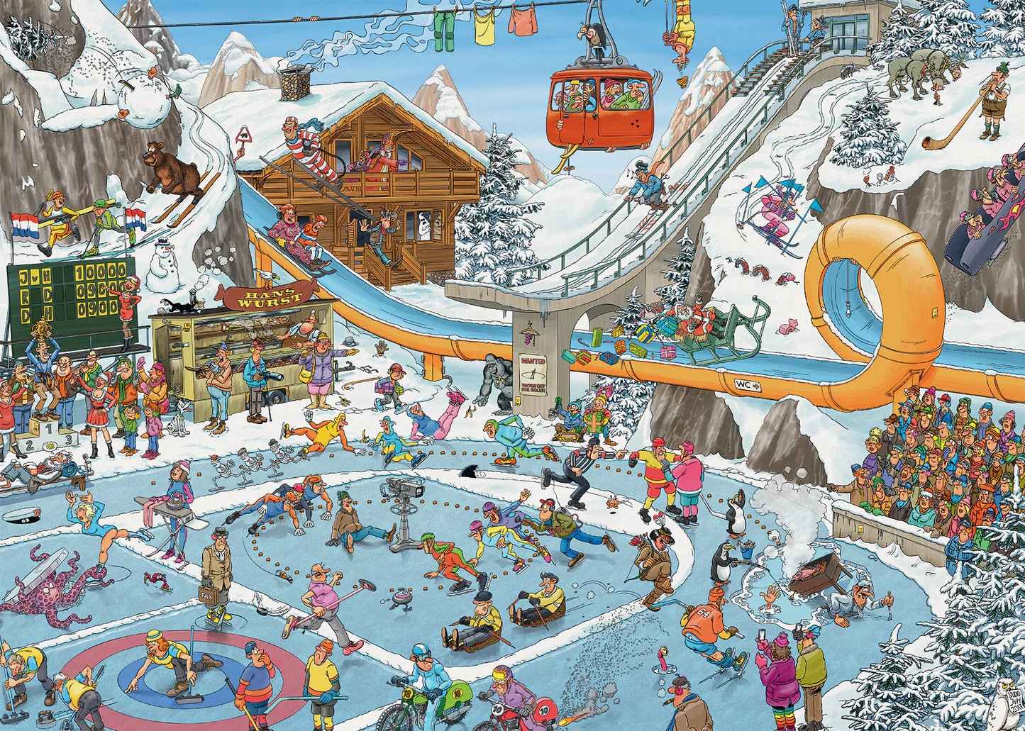 Puzzle: Winterspiele (Jan van Haasteren) (1000 Teile)