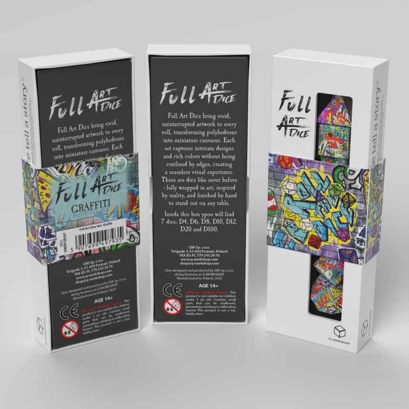 Full Art Dice Set: Graffiti