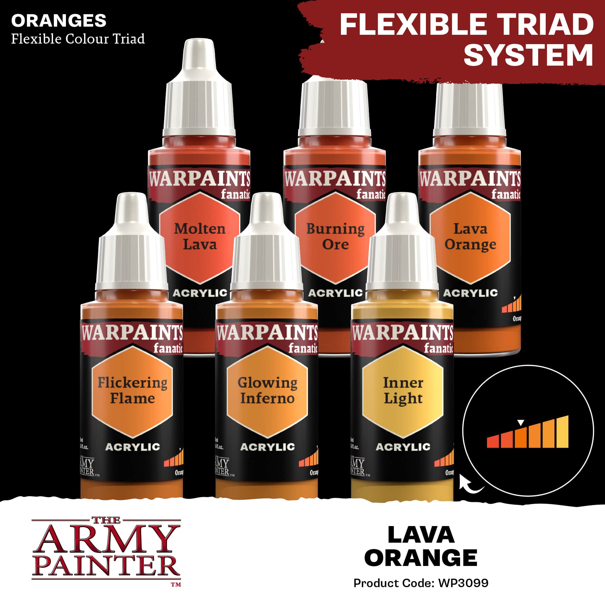 Army Painter Warpaints Fanatic: Lava Orange (6)