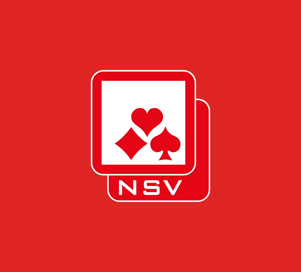 NSV Logo auf rotem Hintergrund