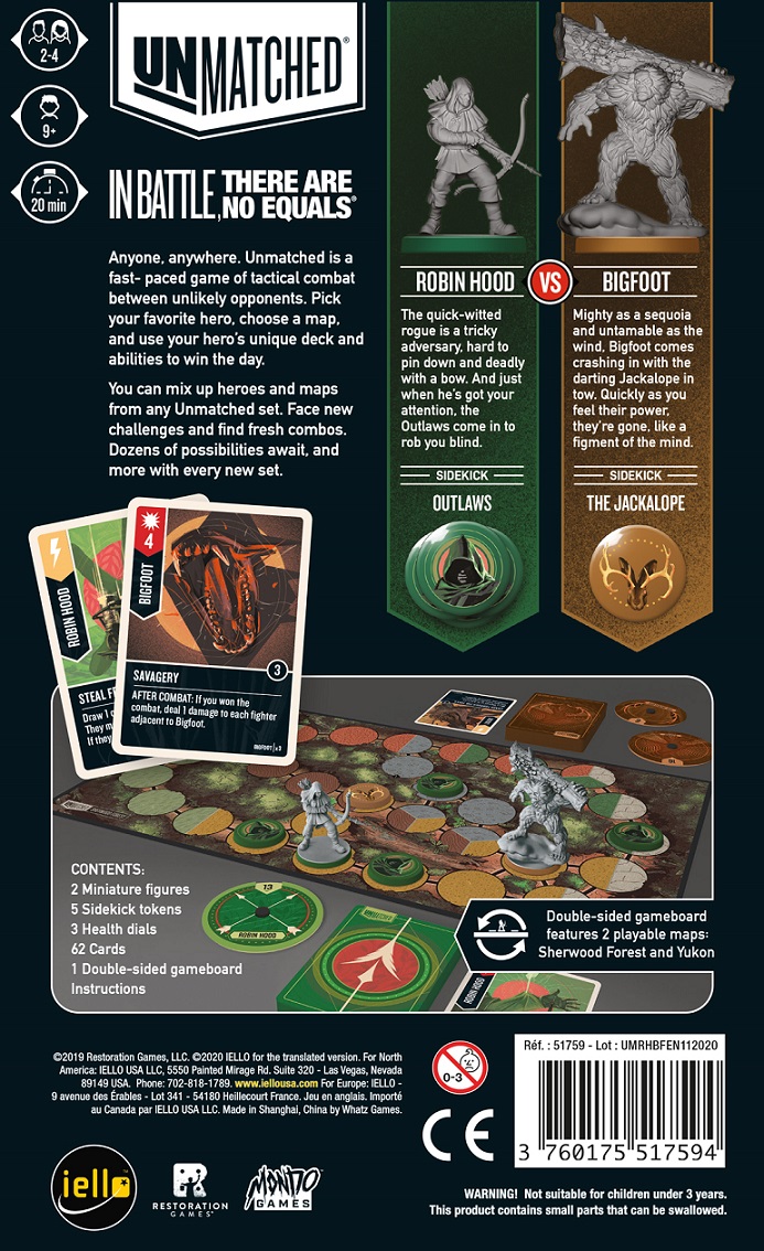 Unmatched: Robin Hood vs. Big Foot [Expansion](english)