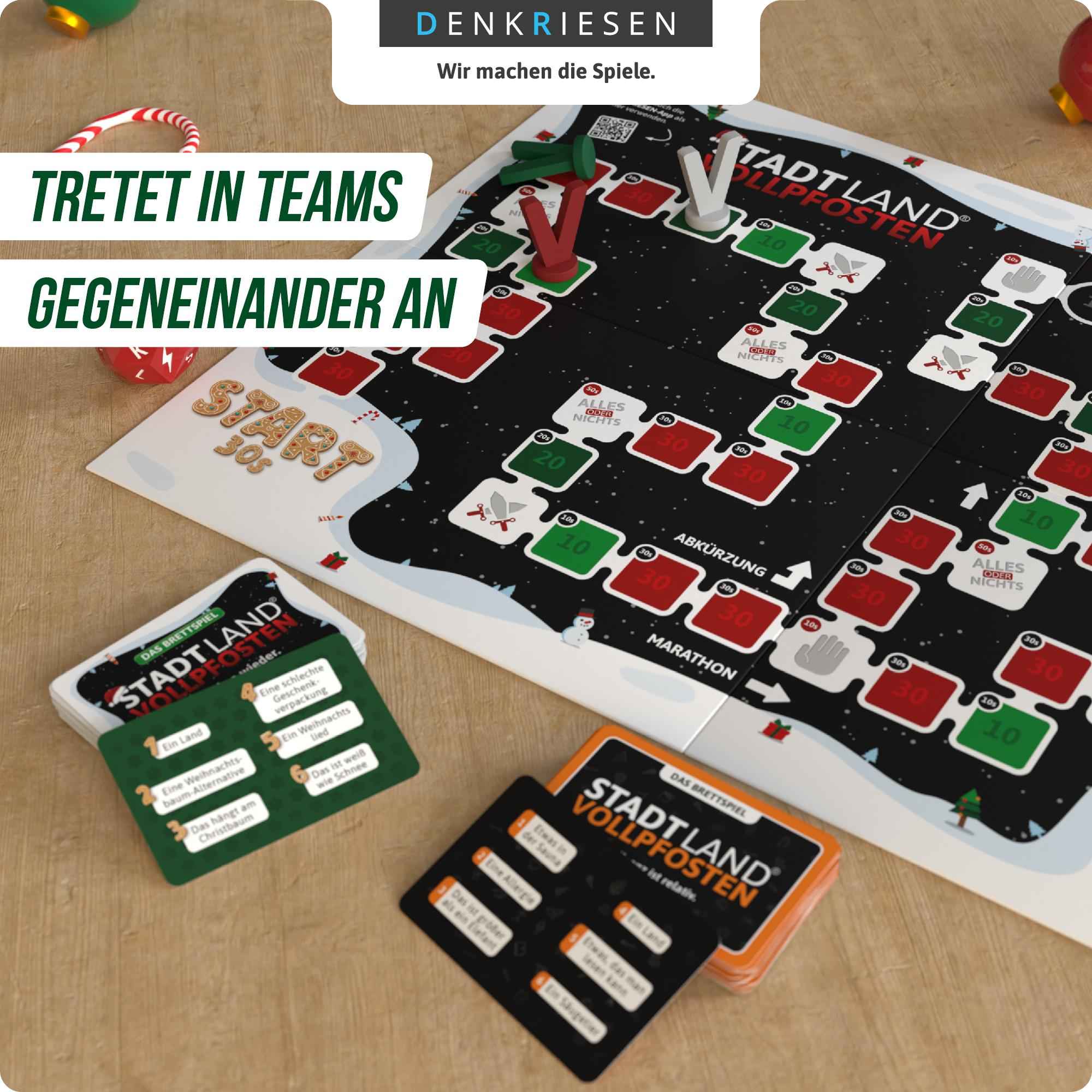 STADT LAND VOLLPFOSTEN – Das Brettspiel Christmas Edition | inkl. Classic Erweiterung