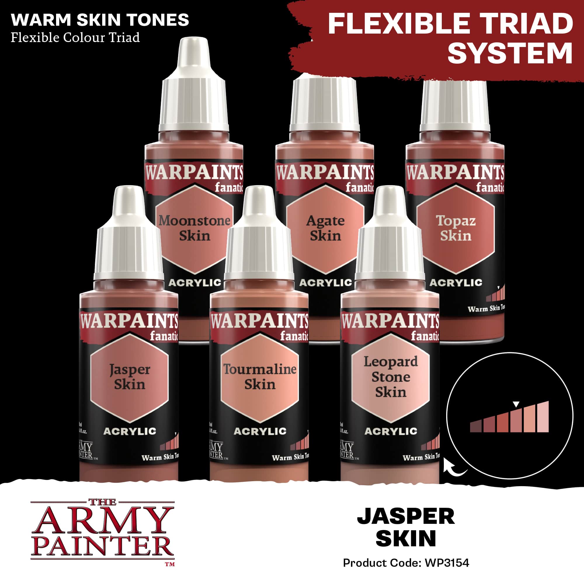 Army Painter Warpaints Fanatic:  Jasper Skin (6)