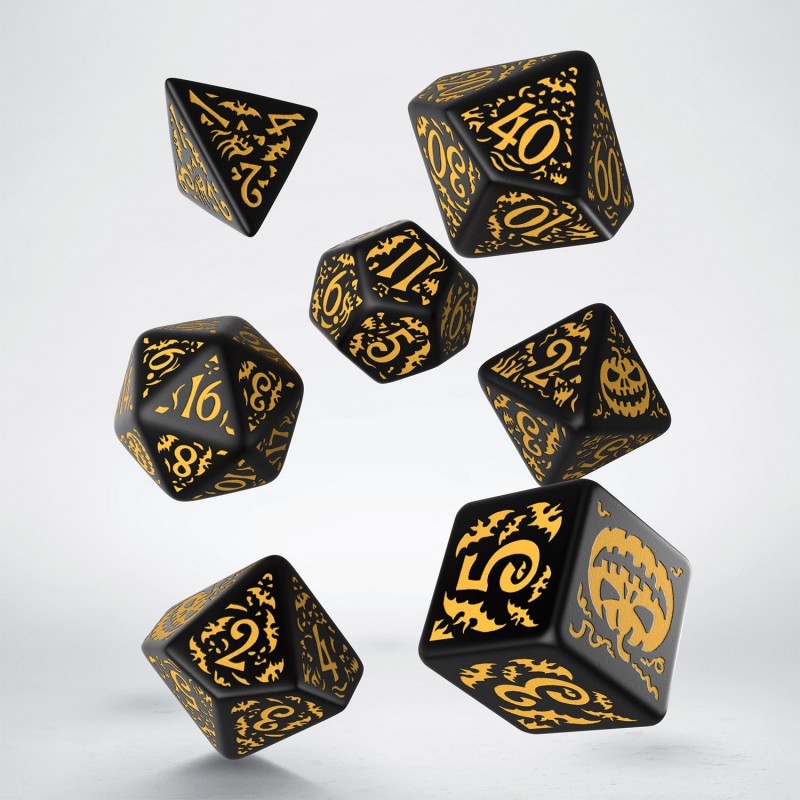 Halloween Pumpkin – Jack O'Lantern Dice Set (7)