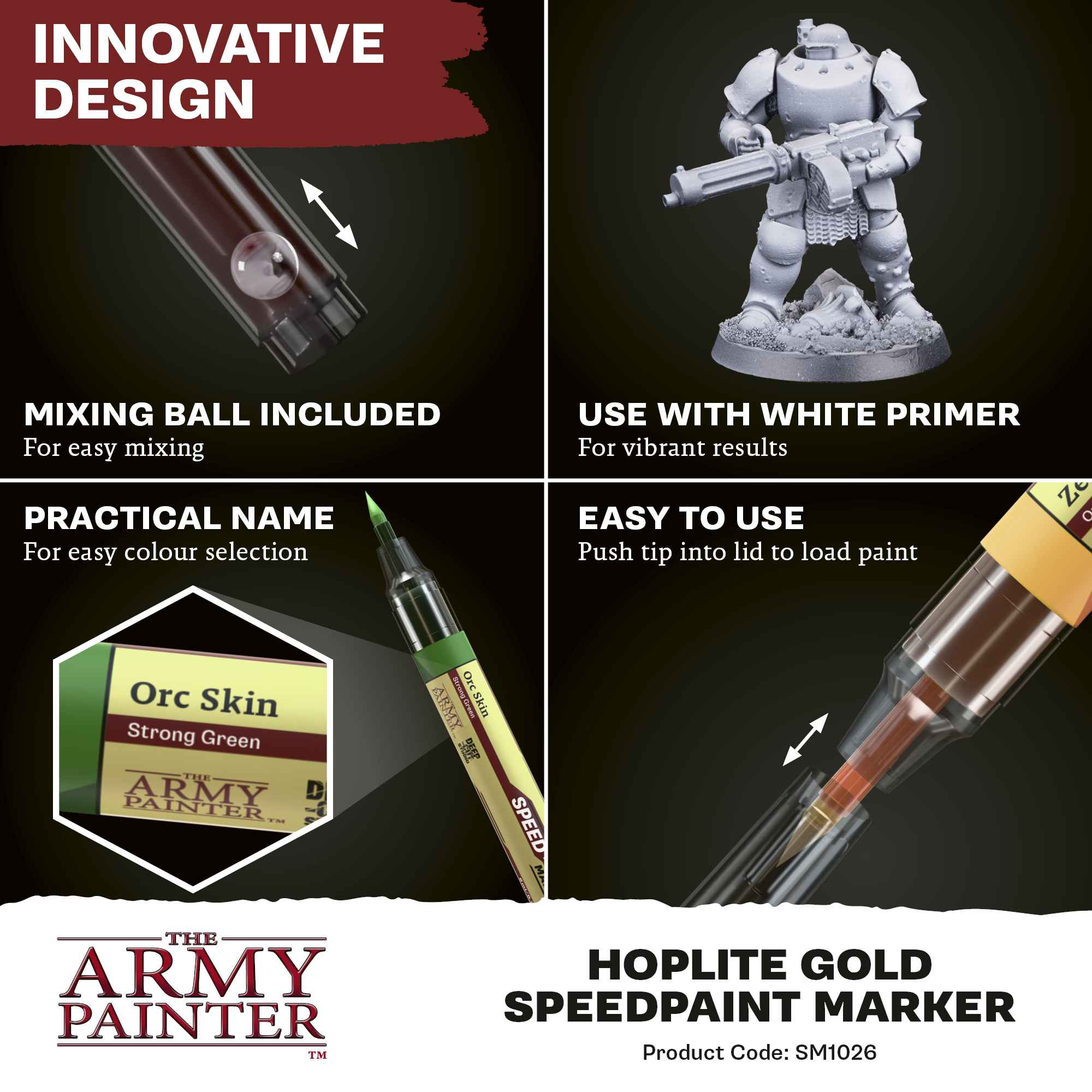 Army Painter Speedpaint: Marker Hoplite Gold (6)