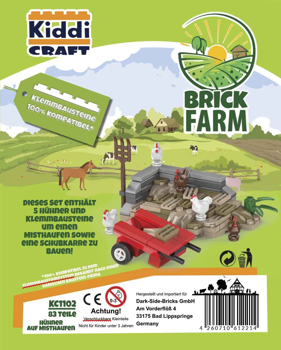 Brickfarm Misthaufen mit Hühnern