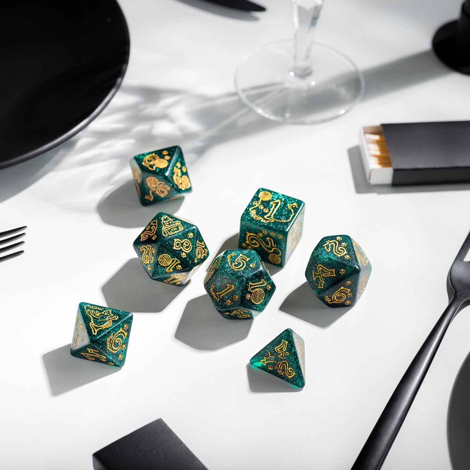 Jumbo Cats Dice Set: Merlin