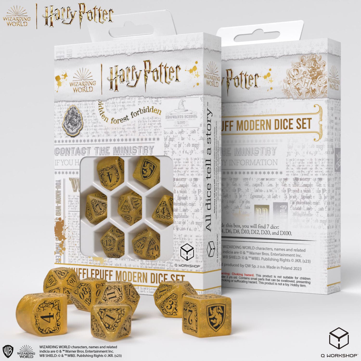 Harry Potter: Hufflepuff Modern Dice Set - Yellow (7)