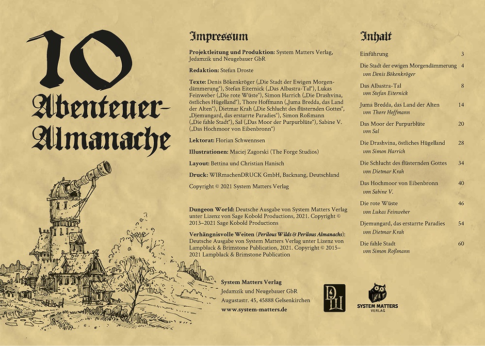 Dungeon World: 10 Abenteuer Almanache