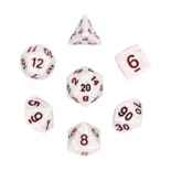 Würfelset Mehrfarbig: Granite White/ Red (7)