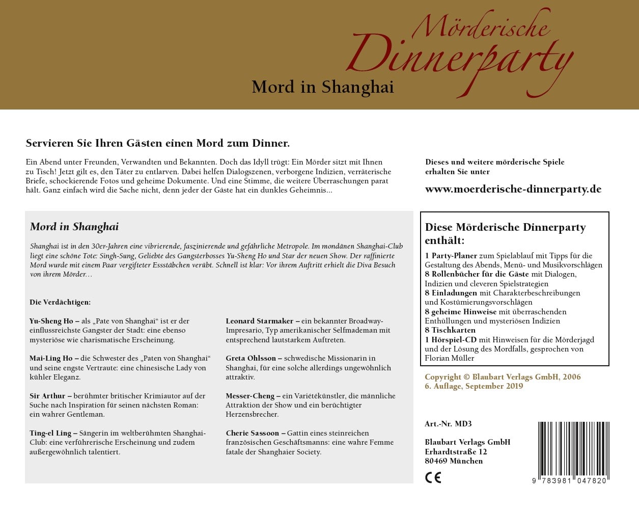 Mörderische Dinnerparty – Mord in Shanghai