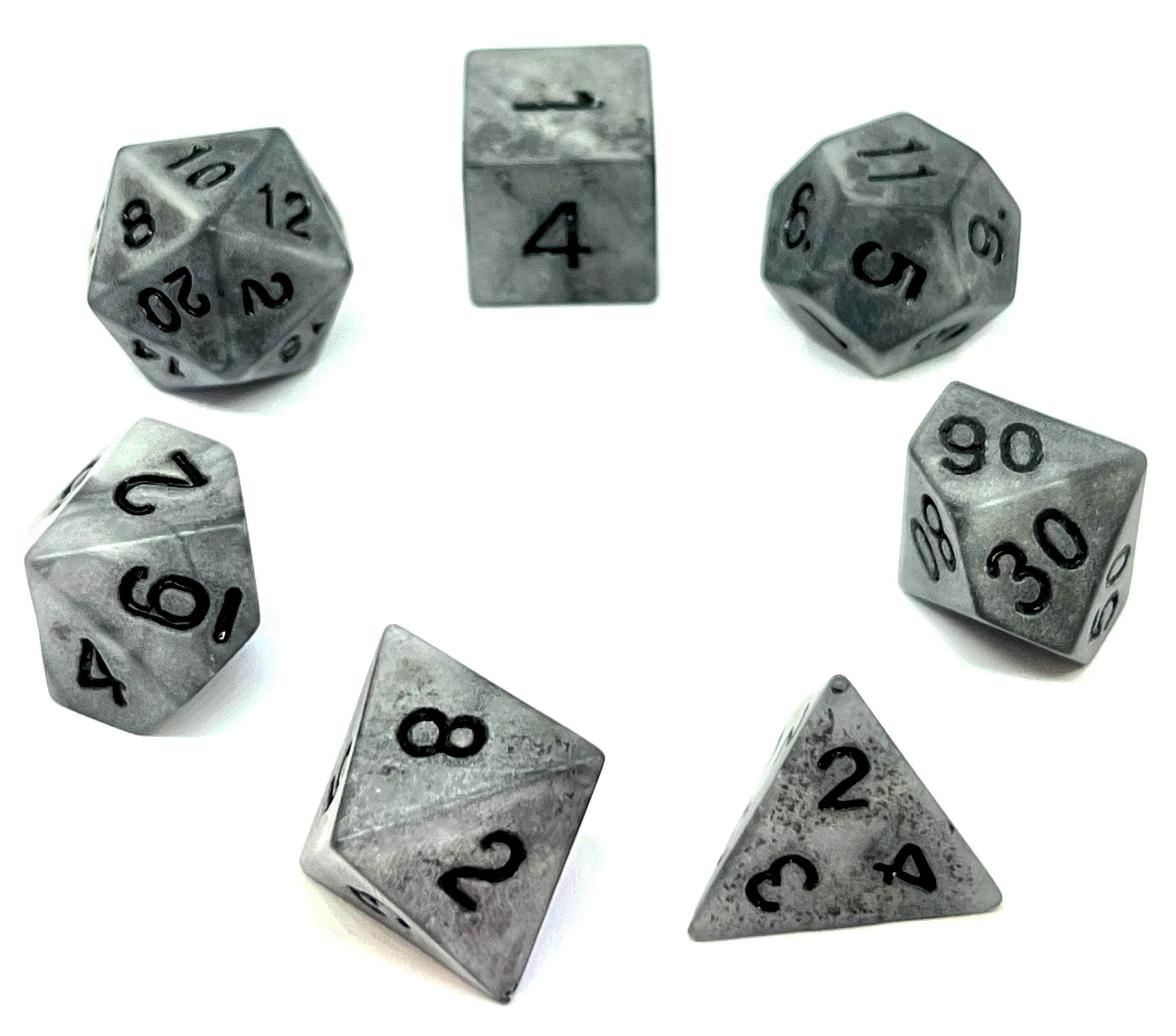 Würfelset Antique: Silver (7)